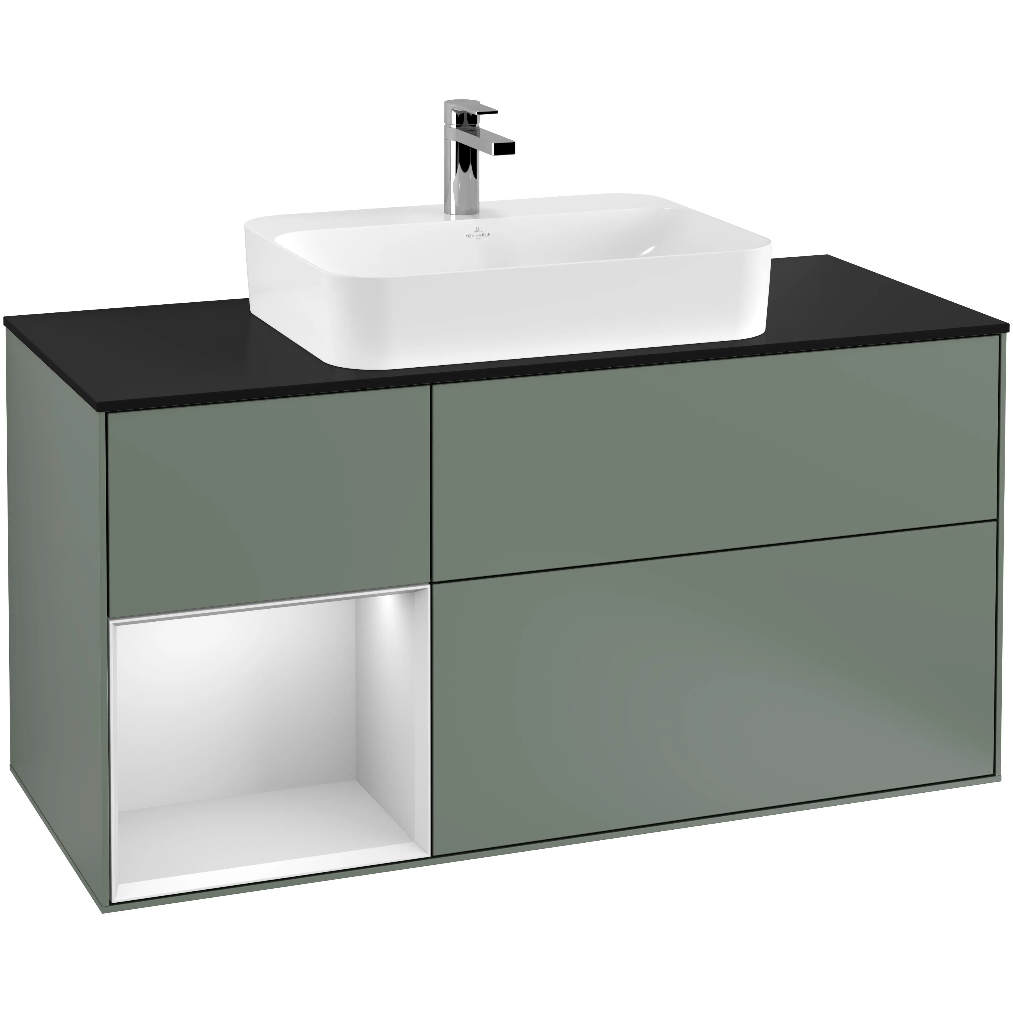 Tvättställsskåp Villeroy & Boch Finion med 3 Lådor Hylla och Bänkskiva för Ytmonterat Tvättställ