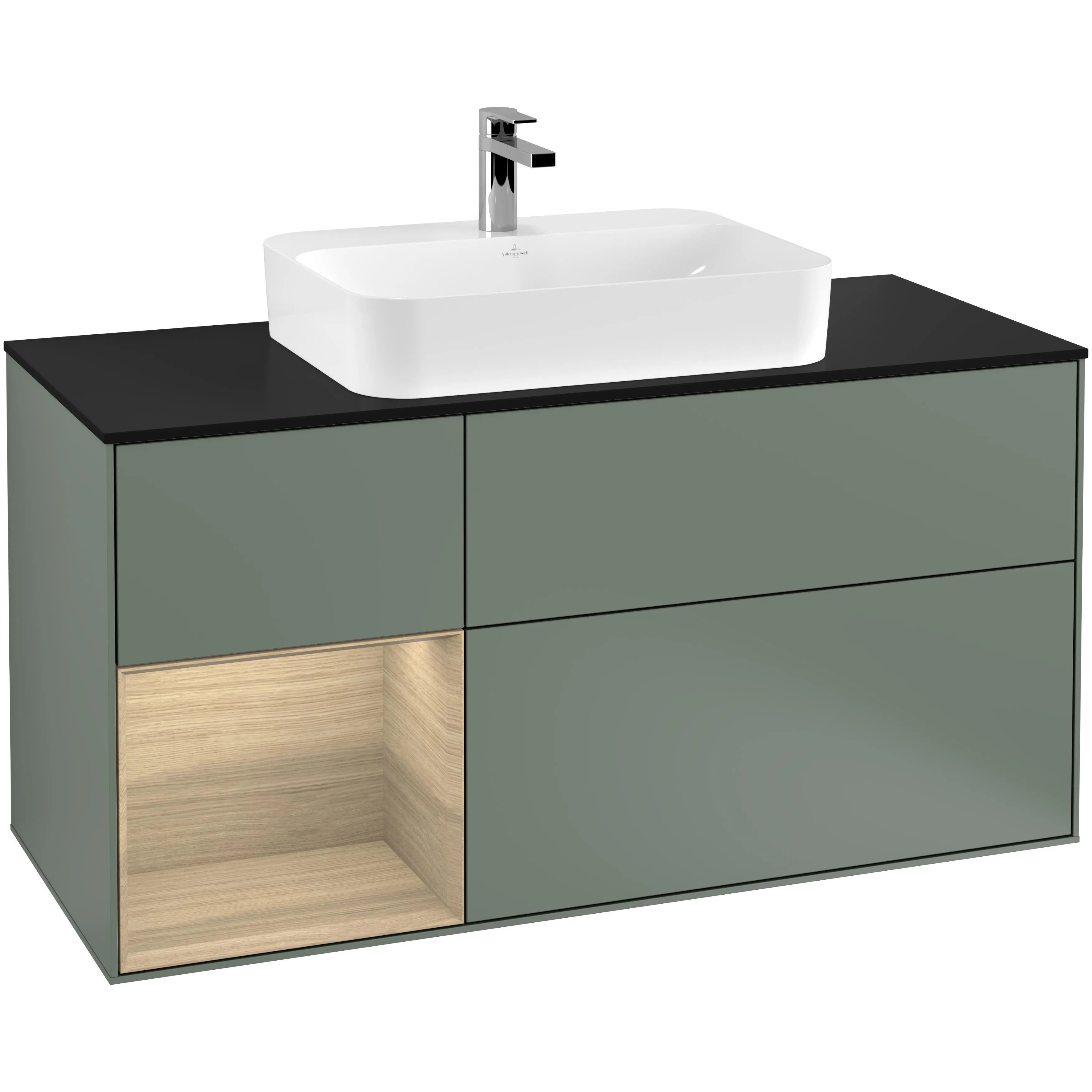 Tvättställsskåp Villeroy & Boch Finion med 3 Lådor Hylla och Bänkskiva för Ytmonterat Tvättställ