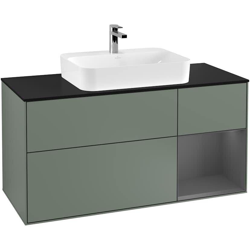 Tvättställsskåp Villeroy & Boch Finion med 3 Lådor Hylla och Bänkskiva för Ytmonterat Tvättställ