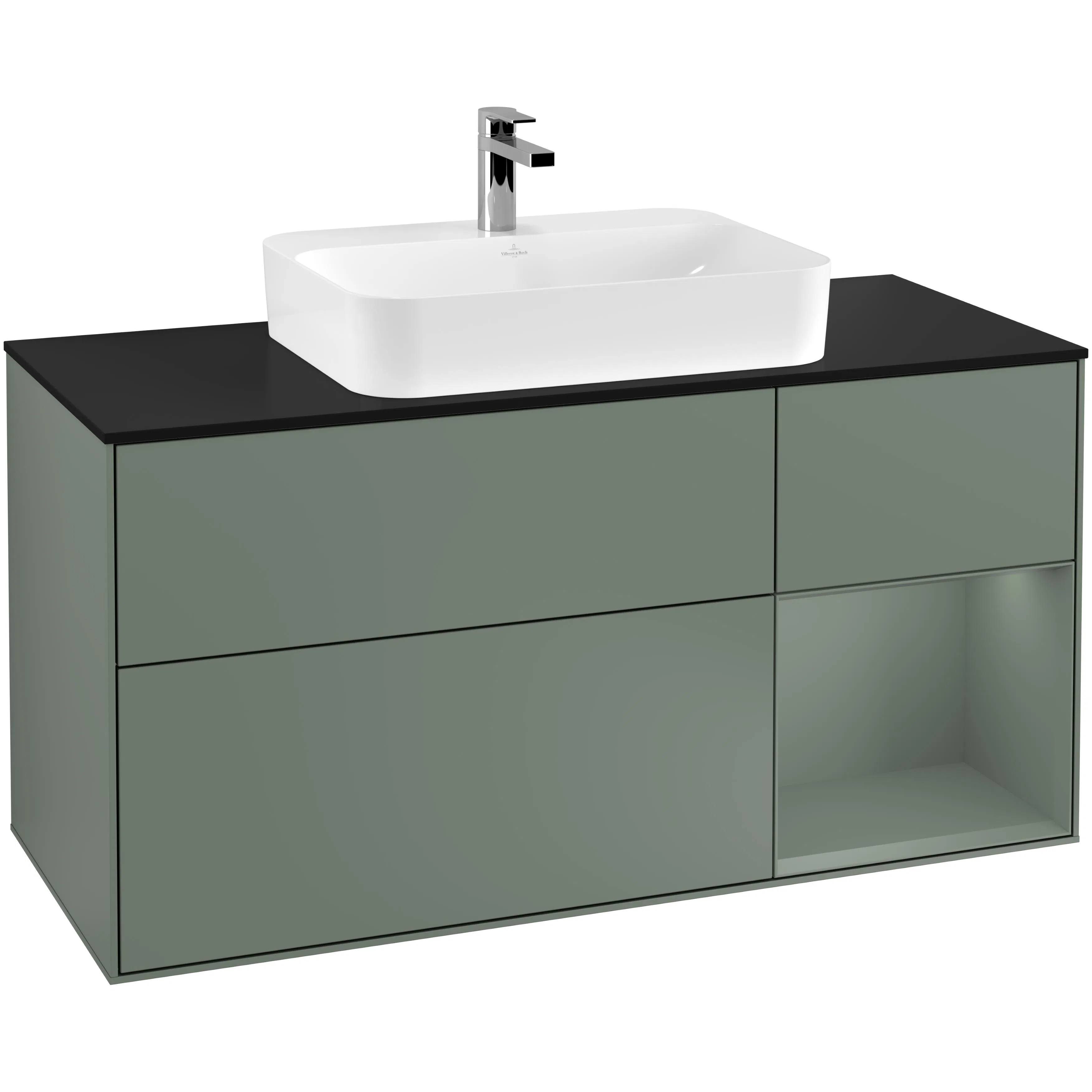 Tvättställsskåp Villeroy & Boch Finion med 3 Lådor Hylla och Bänkskiva för Ytmonterat Tvättställ