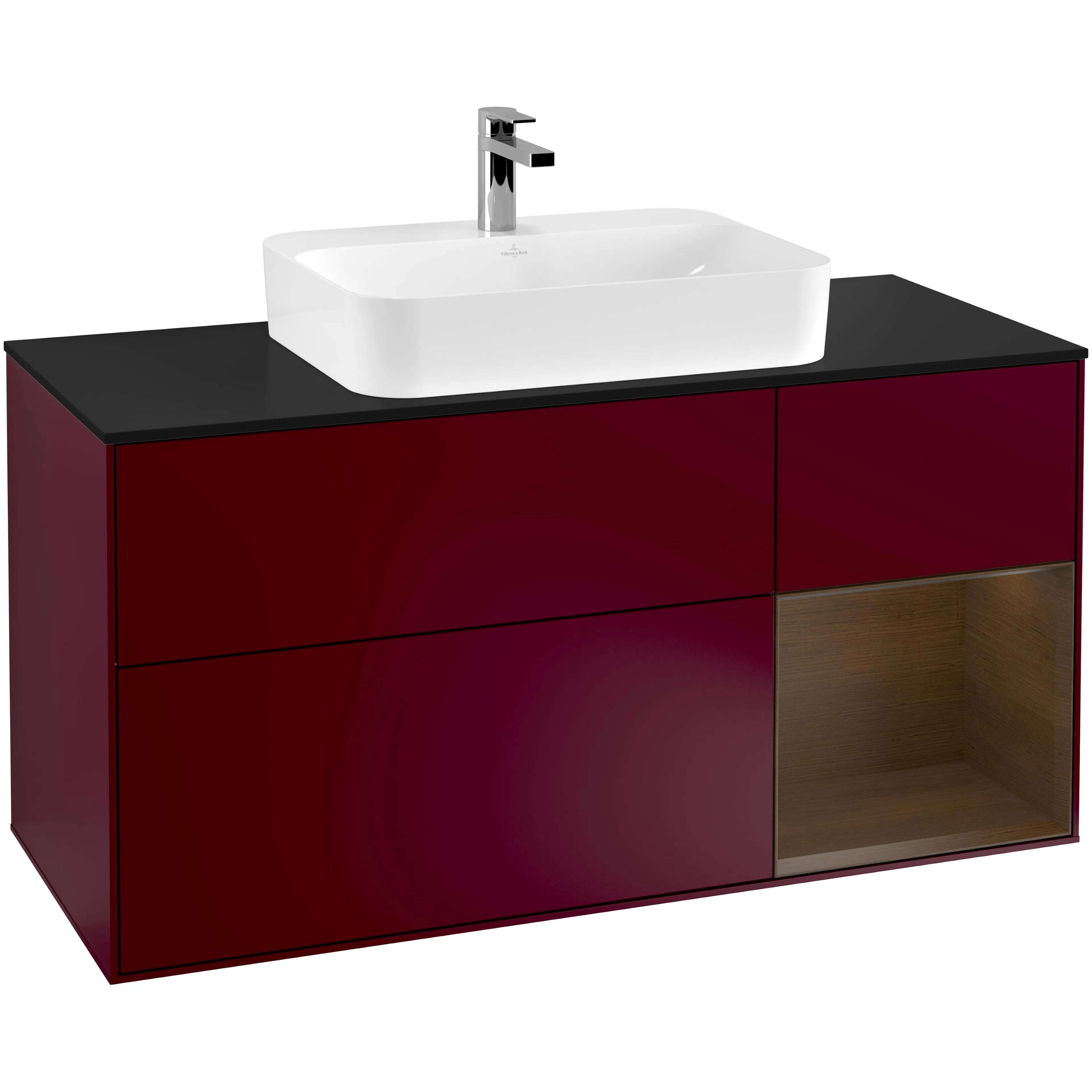 Tvättställsskåp Villeroy & Boch Finion med 3 Lådor Hylla och Bänkskiva för Ytmonterat Tvättställ