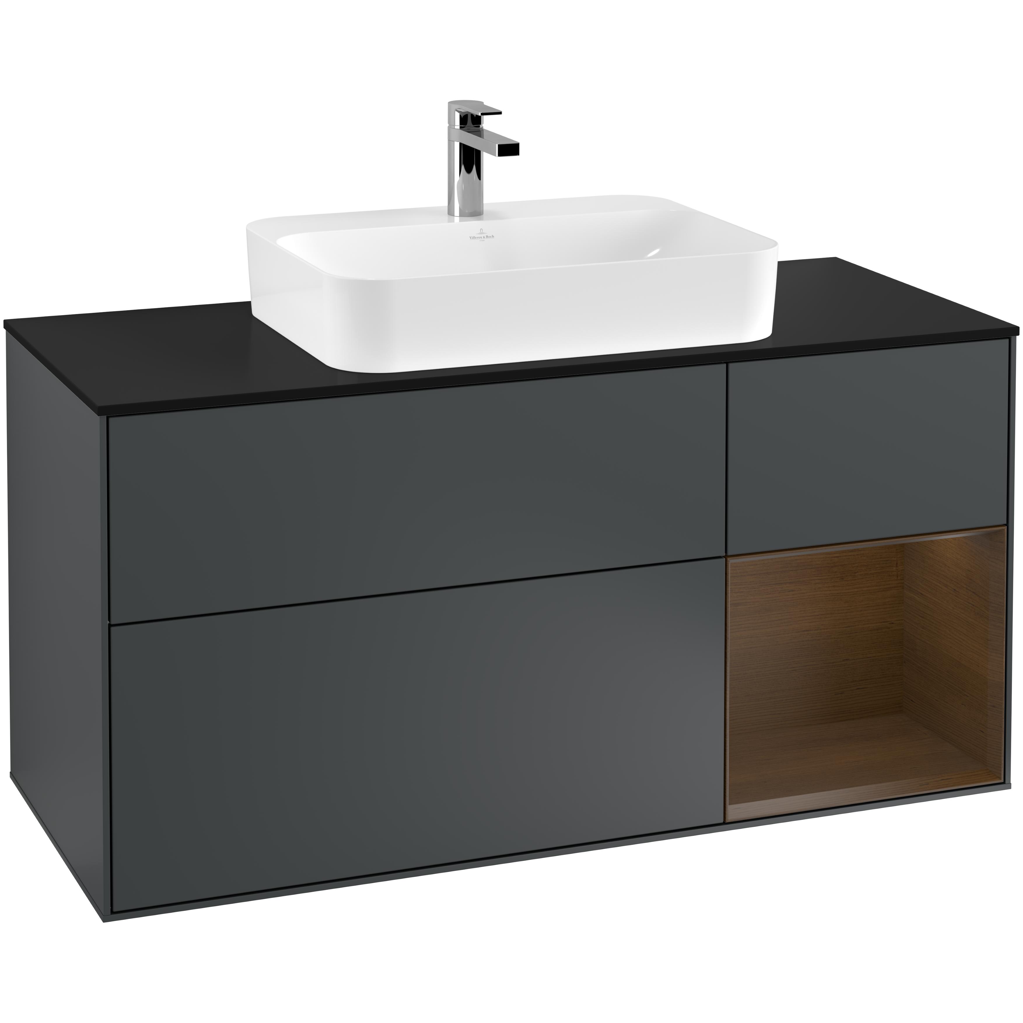 Tvättställsskåp Villeroy & Boch Finion med 3 Lådor Hylla och Bänkskiva för Ytmonterat Tvättställ