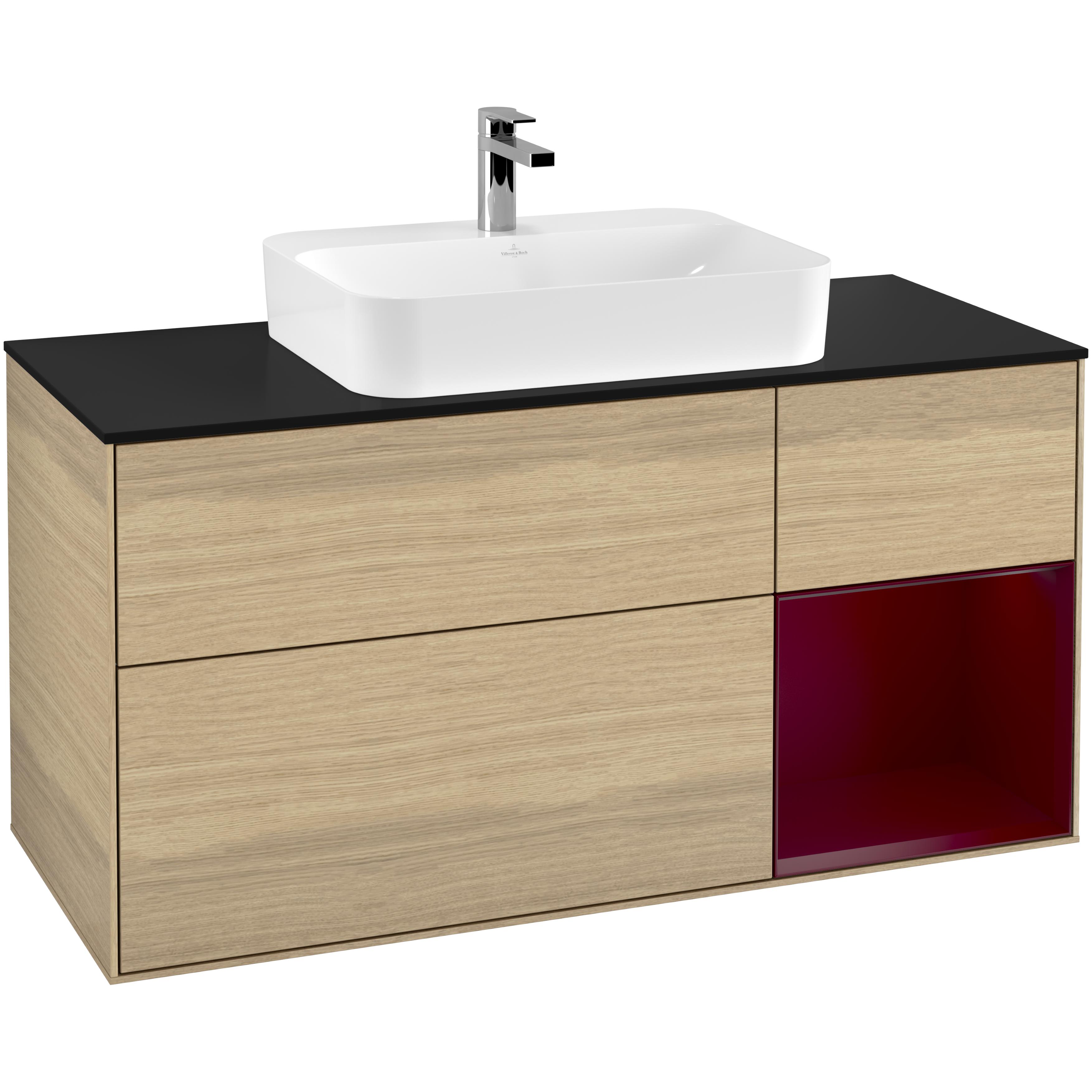 Tvättställsskåp Villeroy & Boch Finion med 3 Lådor Hylla och Bänkskiva för Ytmonterat Tvättställ