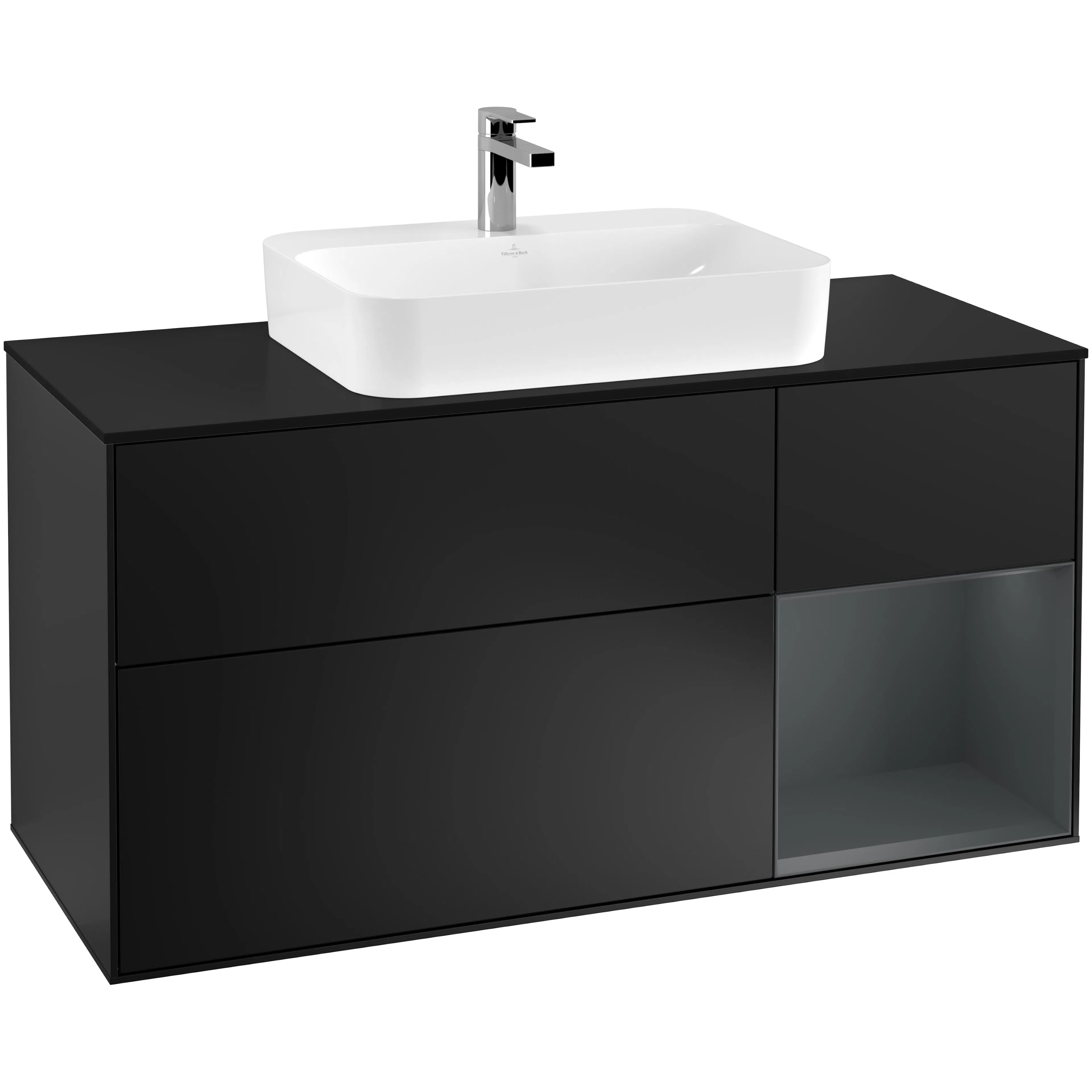 Tvättställsskåp Villeroy & Boch Finion med 3 Lådor Hylla och Bänkskiva för Ytmonterat Tvättställ