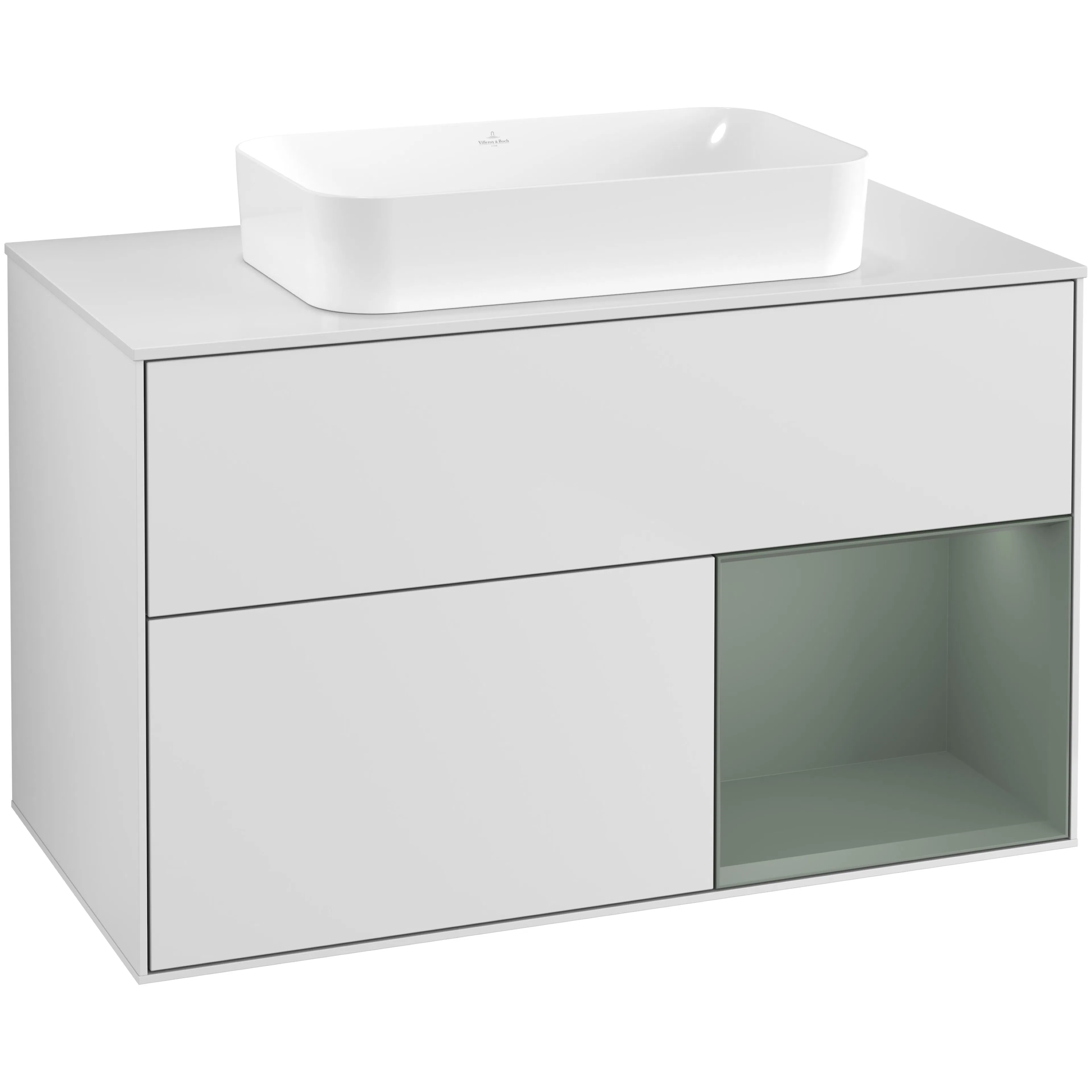 Tvättställsskåp Villeroy & Boch Finion med 2 Lådor Hylla och Bänkskiva för Fristående Tvättställ