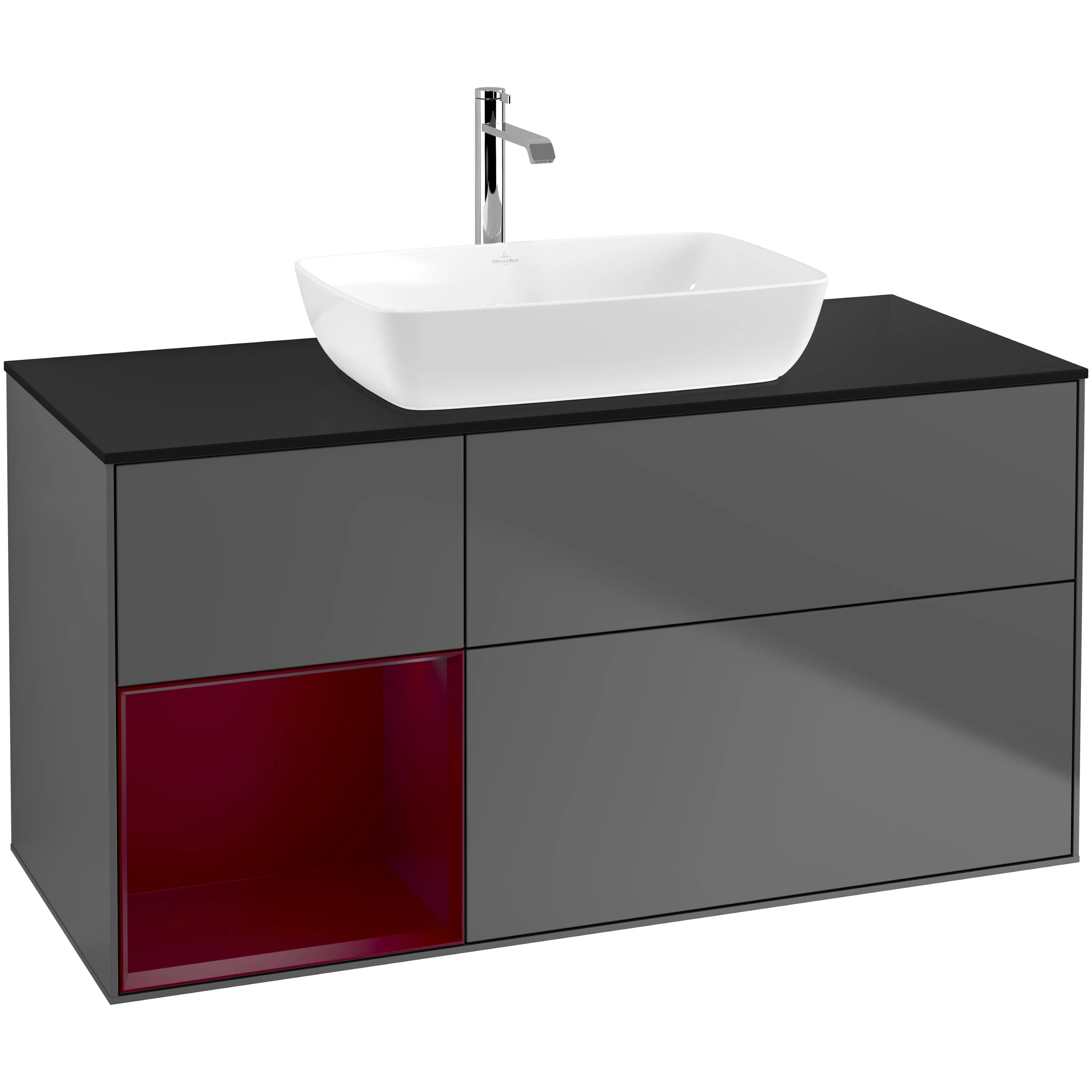 Tvättställsskåp Villeroy & Boch Finion med 3 Lådor Hylla och Bänkskiva för Fristående Tvättställ från Artis & Collaro