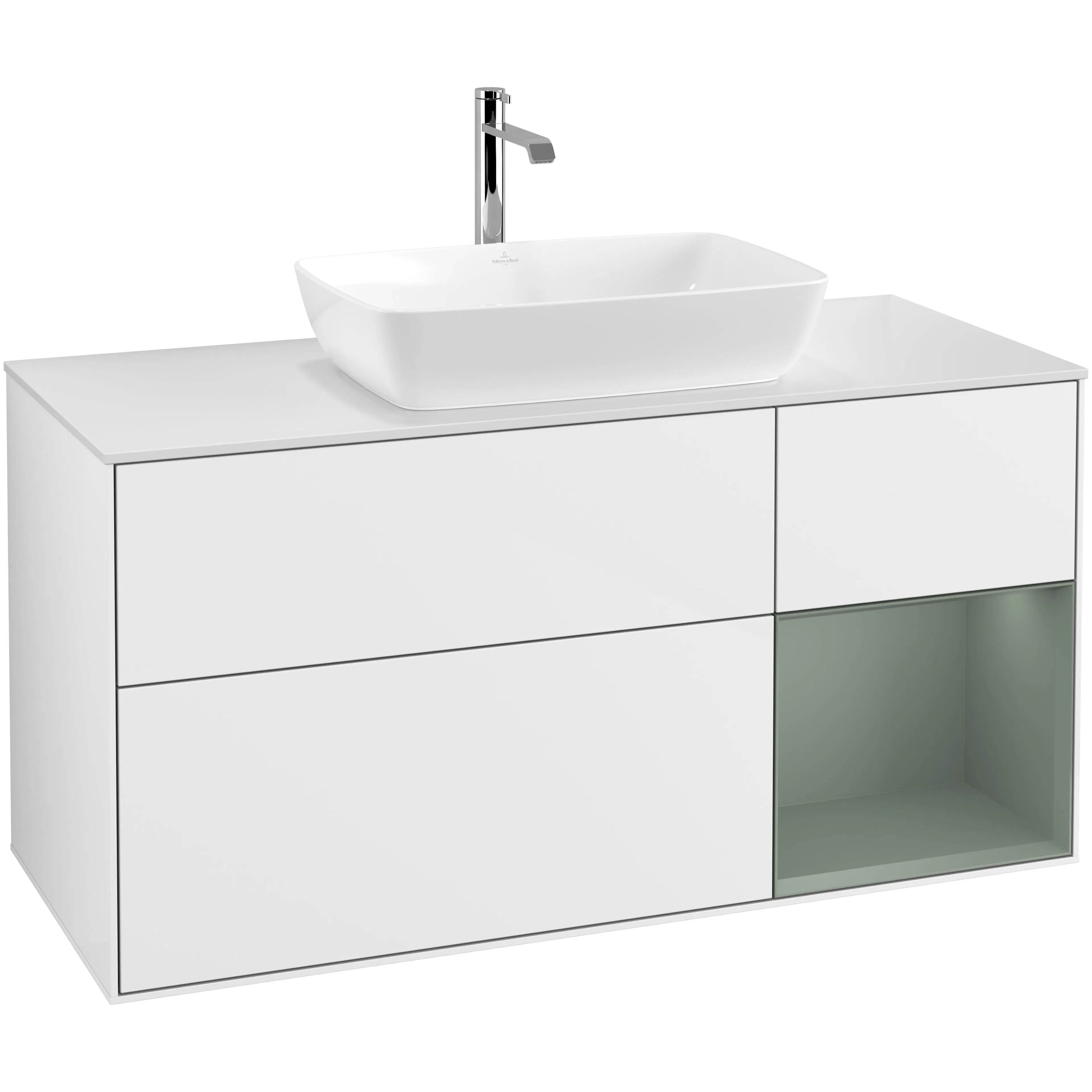 Tvättställsskåp Villeroy & Boch Finion med 3 Lådor Hylla och Bänkskiva för Fristående Tvättställ från Artis & Collaro