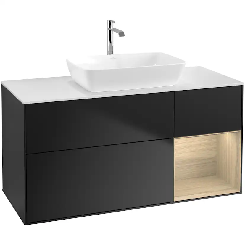 Tvättställsskåp Villeroy & Boch Finion med 3 Lådor Hylla och Bänkskiva för Fristående Tvättställ från Artis & Collaro