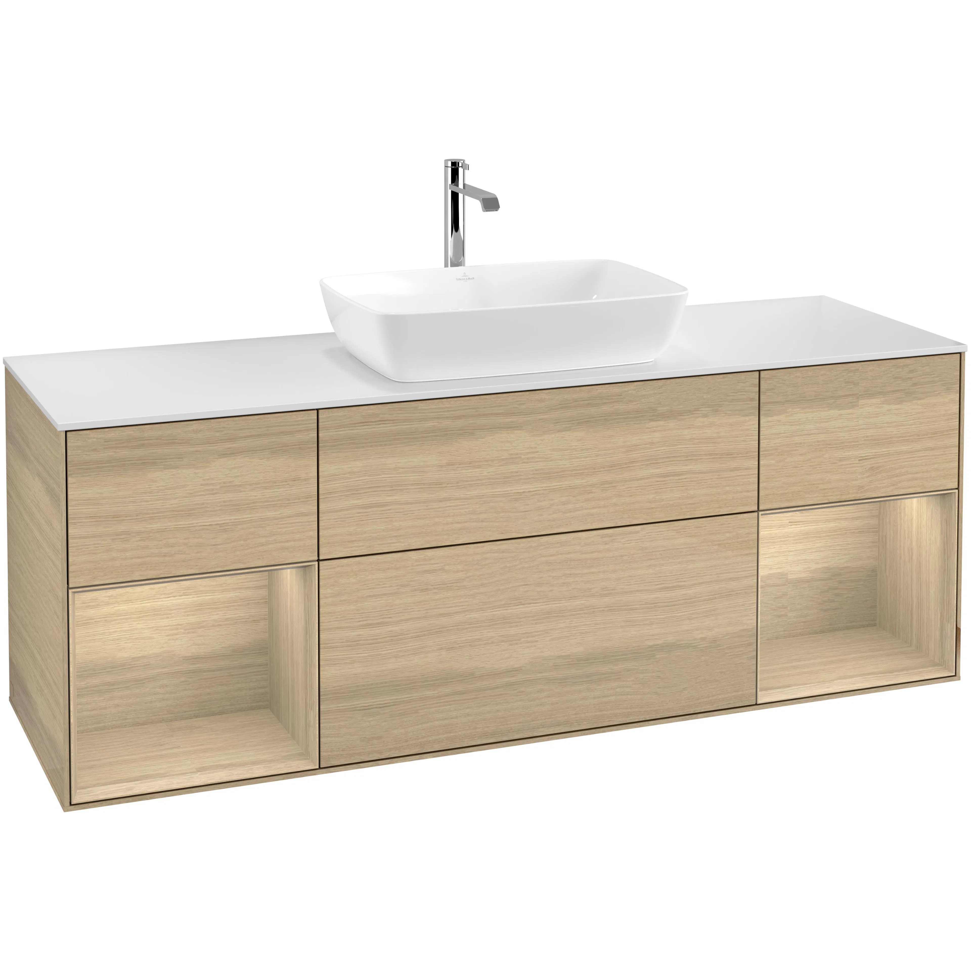 Tvättställsskåp Villeroy & Boch Finion med Två Hyllor och Bänkskiva för Fristående Tvättställ från Artis & Collaro