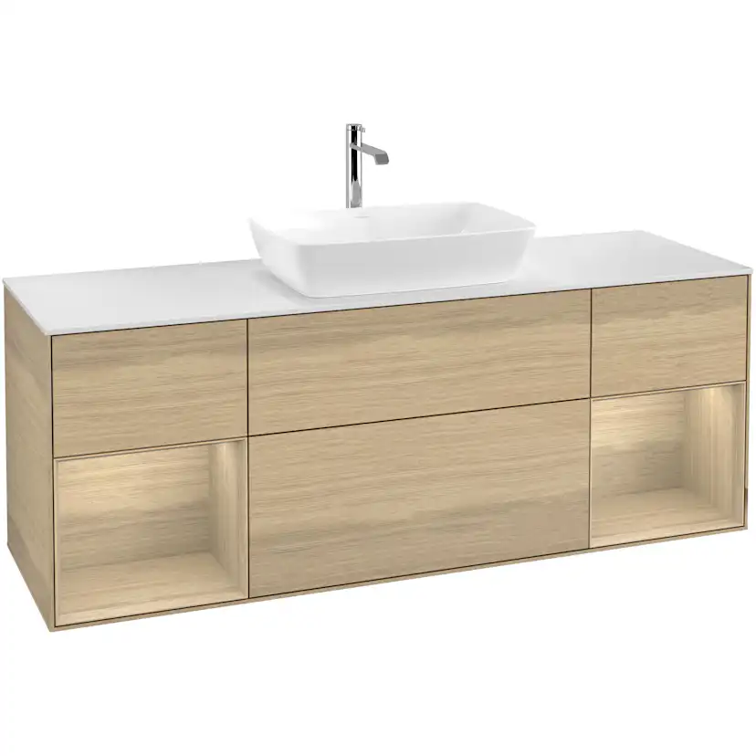 Tvättställsskåp Villeroy & Boch Finion med Två Hyllor och Bänkskiva för Fristående Tvättställ från Artis & Collaro