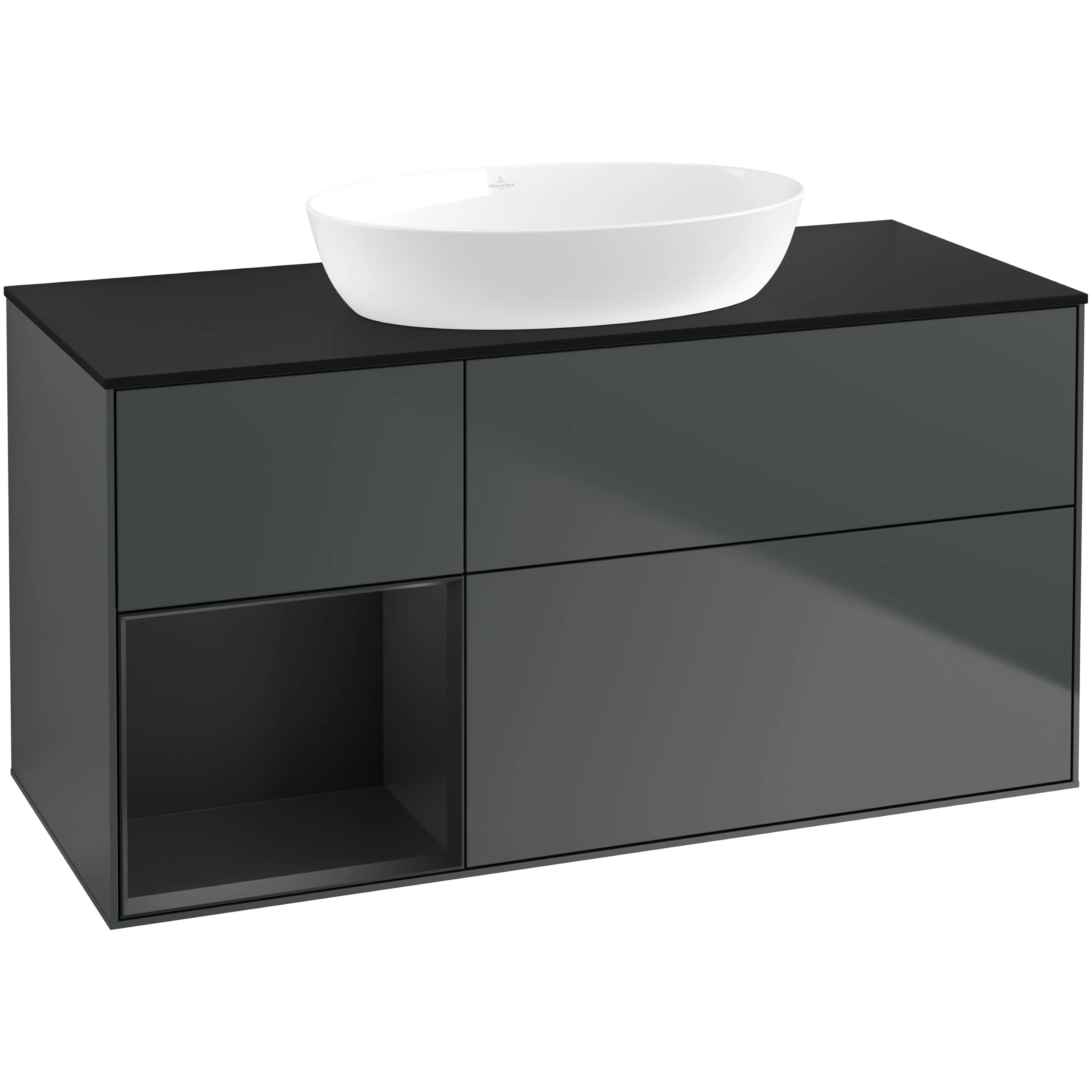 Tvättställsskåp Villeroy & Boch Finion med 3 Lådor Hylla och Bänkskiva för Fristående Tvättställ från Artis & Collaro