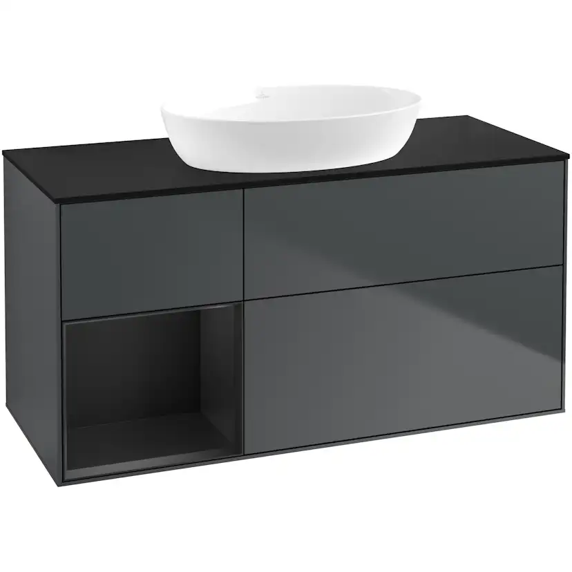 Tvättställsskåp Villeroy & Boch Finion med 3 Lådor Hylla och Bänkskiva för Fristående Tvättställ från Artis & Collaro