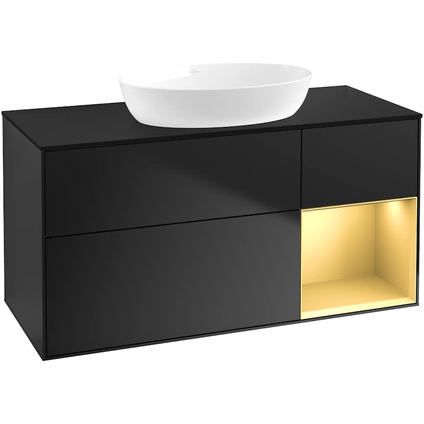 Tvättställsskåp Villeroy & Boch Finion med 3 Lådor Hylla och Bänkskiva för Fristående Tvättställ från Artis & Collaro