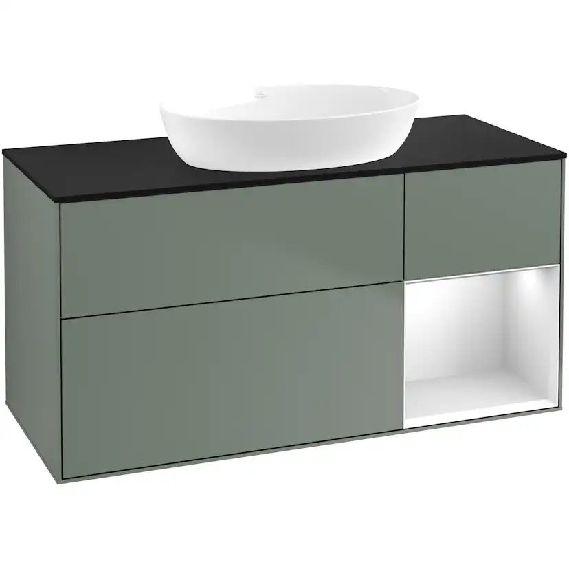 Tvättställsskåp Villeroy & Boch Finion med 3 Lådor Hylla och Bänkskiva för Fristående Tvättställ från Artis & Collaro