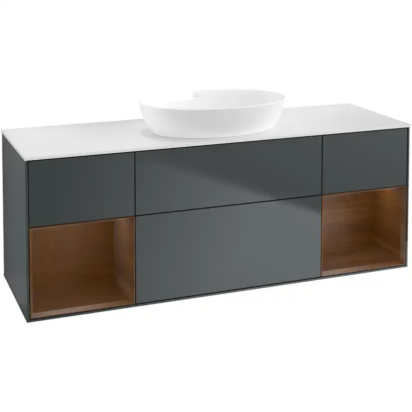 Tvättställsskåp Villeroy & Boch Finion med Två Hyllor och Bänkskiva för Fristående Tvättställ från Artis & Collaro