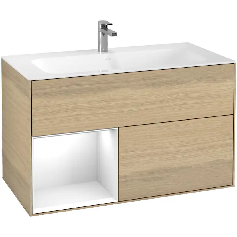 Tvättställsskåp Villeroy & Boch Finion med 2 Lådor och Hylla för Inbyggt Tvättställ