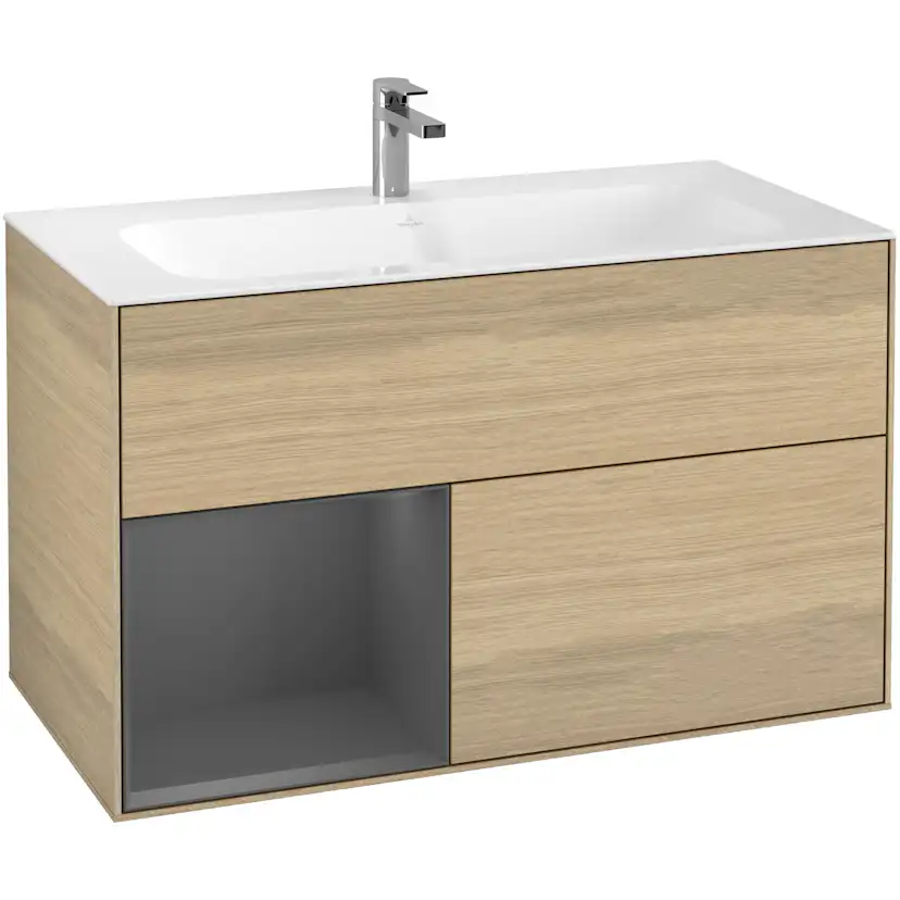 Tvättställsskåp Villeroy & Boch Finion med 2 Lådor och Hylla för Inbyggt Tvättställ