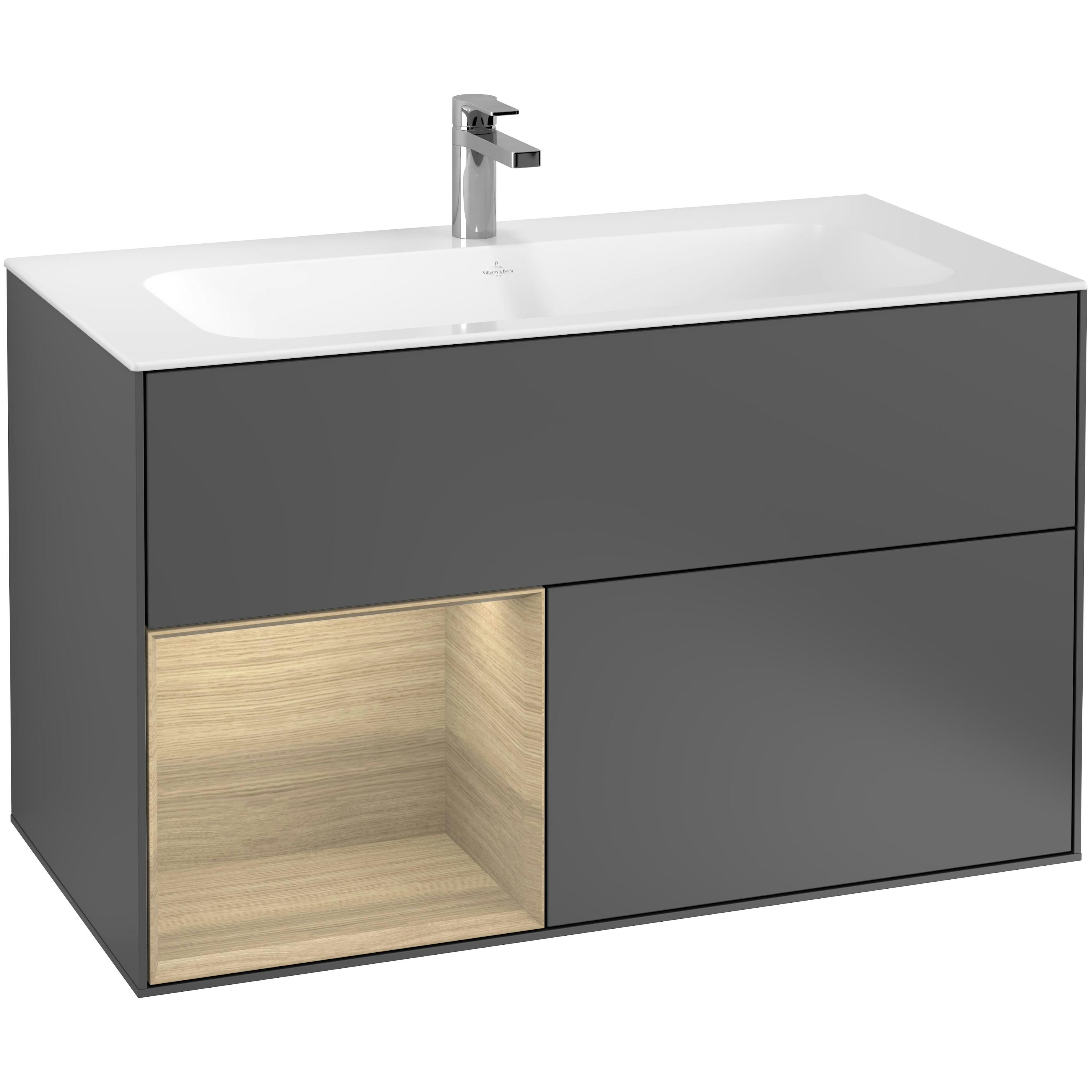 Tvättställsskåp Villeroy & Boch Finion med 2 Lådor och Hylla för Inbyggt Tvättställ