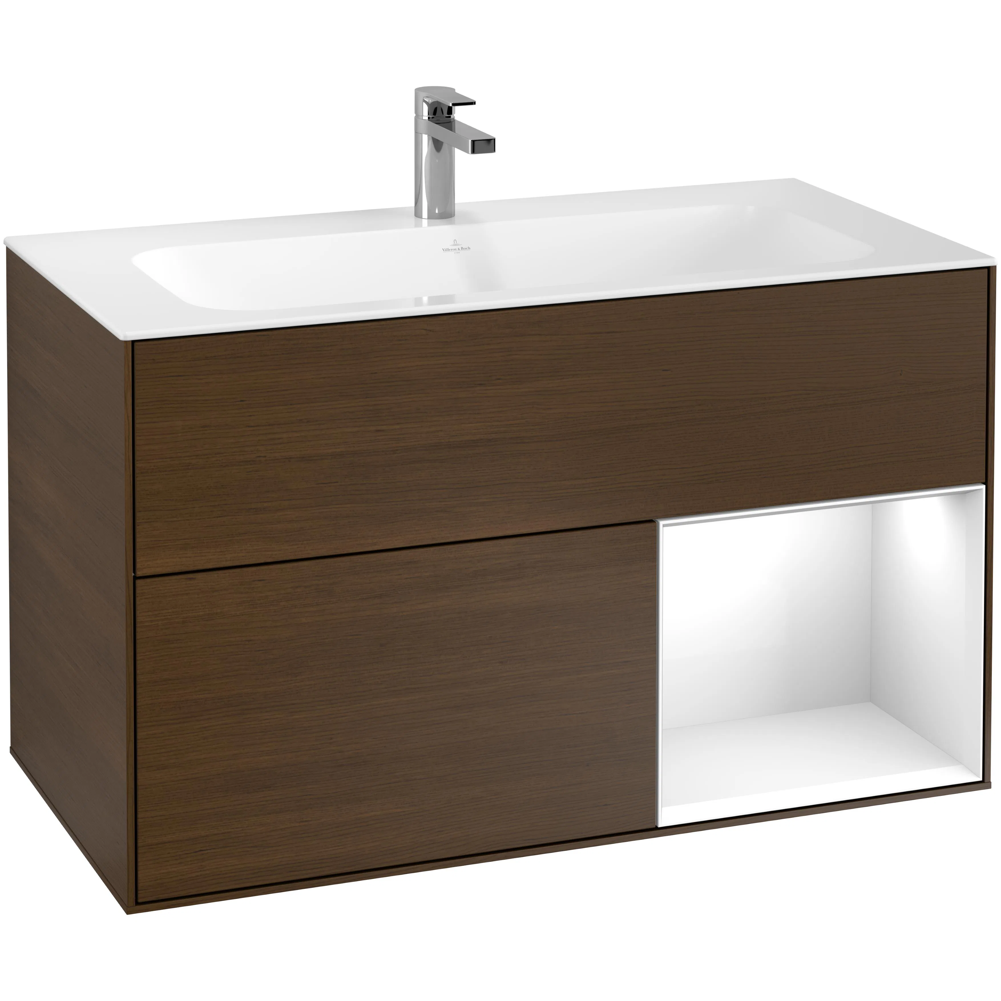 Tvättställsskåp Villeroy & Boch Finion med 2 Lådor och Hylla för Inbyggt Tvättställ