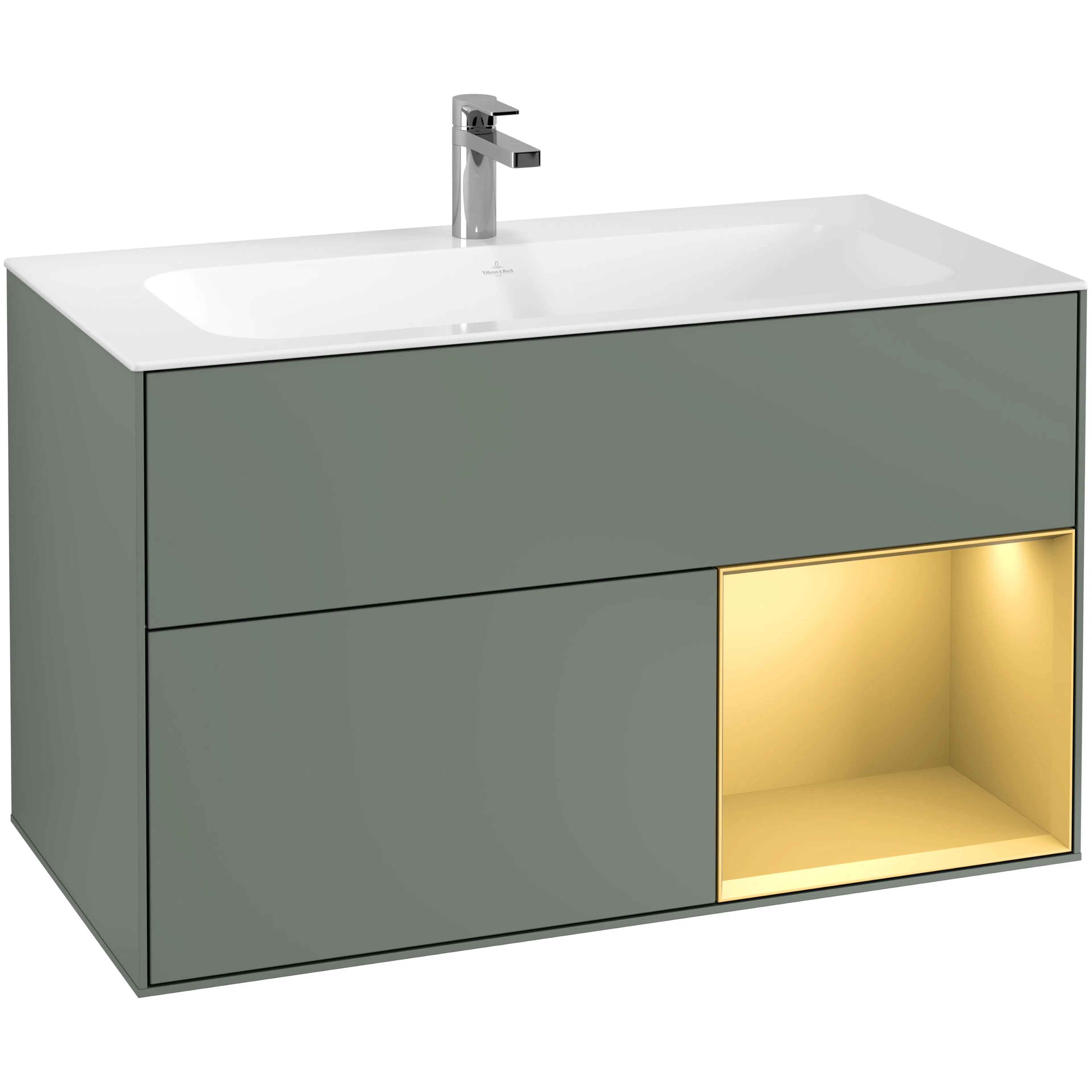 Tvättställsskåp Villeroy & Boch Finion med 2 Lådor och Hylla för Inbyggt Tvättställ