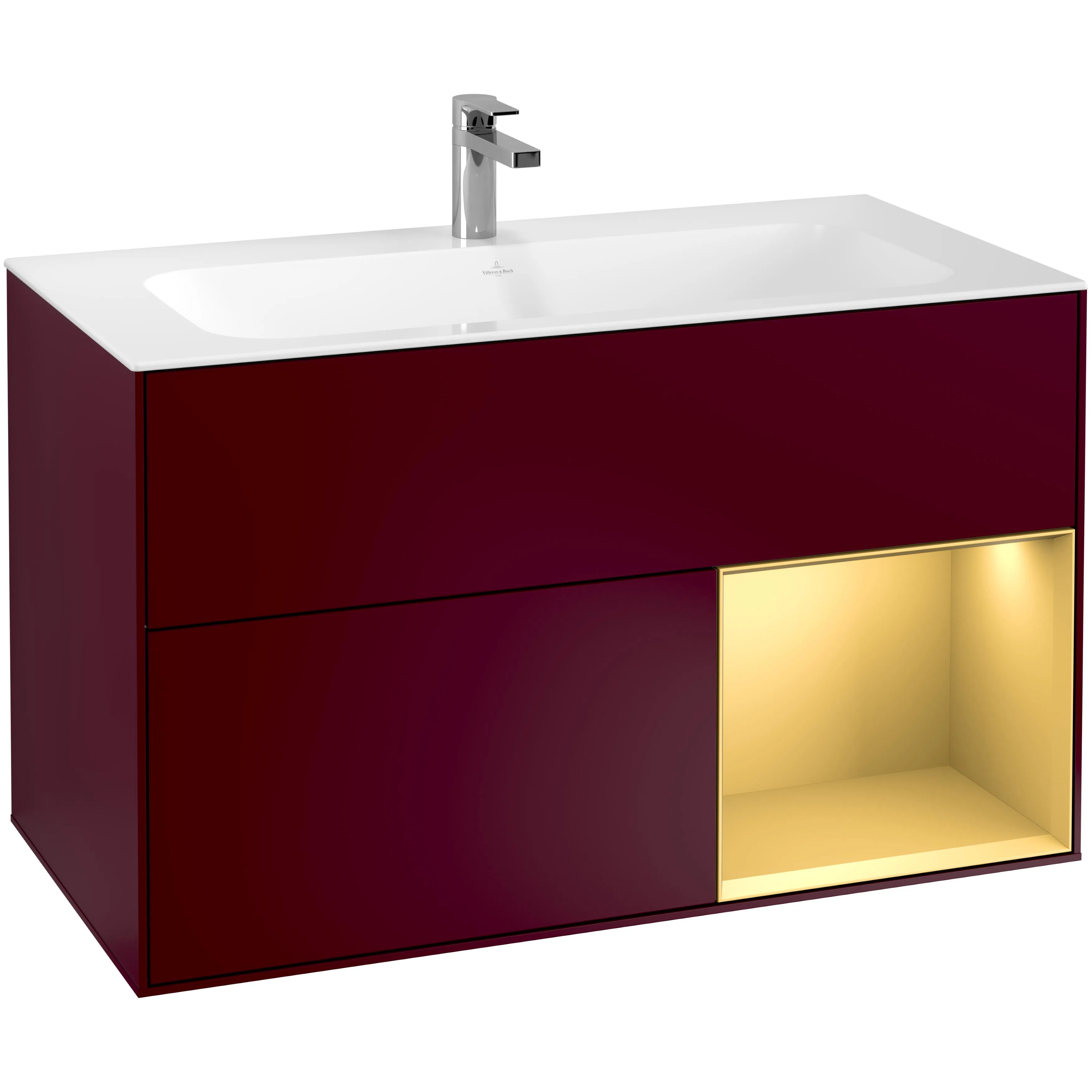 Tvättställsskåp Villeroy & Boch Finion med 2 Lådor och Hylla för Inbyggt Tvättställ