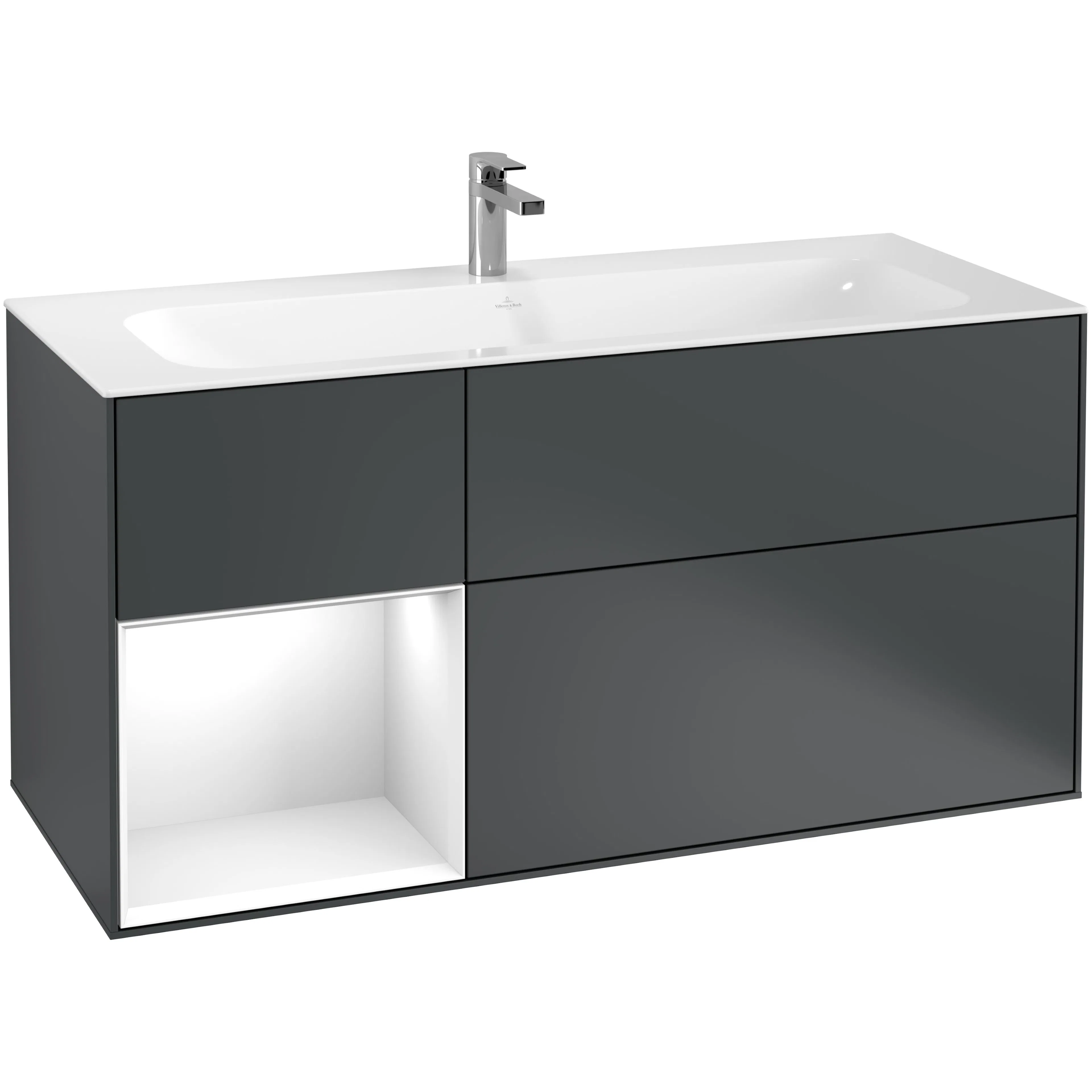 Tvättställsskåp Villeroy & Boch Finion med 3 Lådor och Hylla för Inbyggt Tvättställ