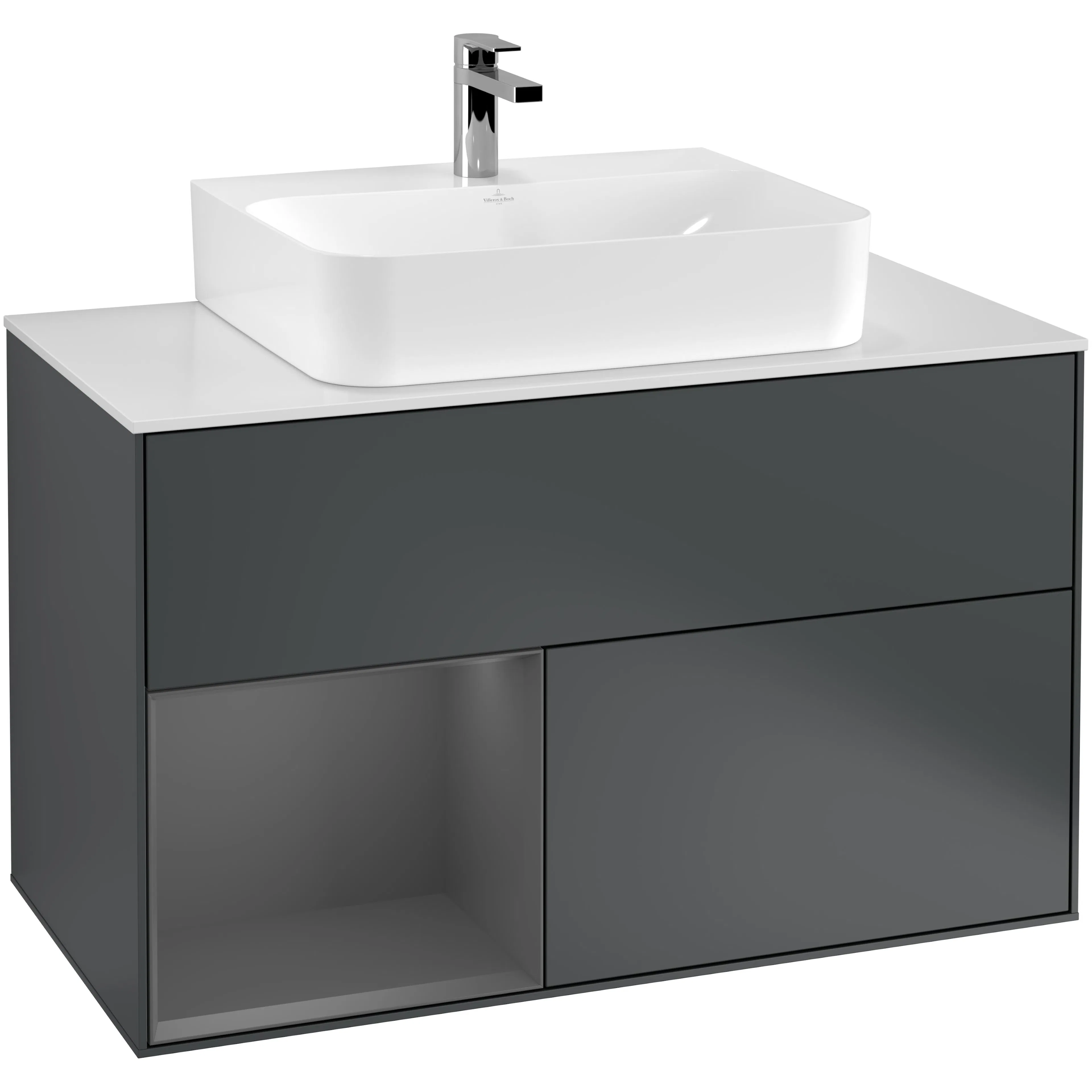 Tvättställsskåp Villeroy & Boch Finion med 2 Lådor Hylla och Bänkskiva för Centrerat Tvättställ