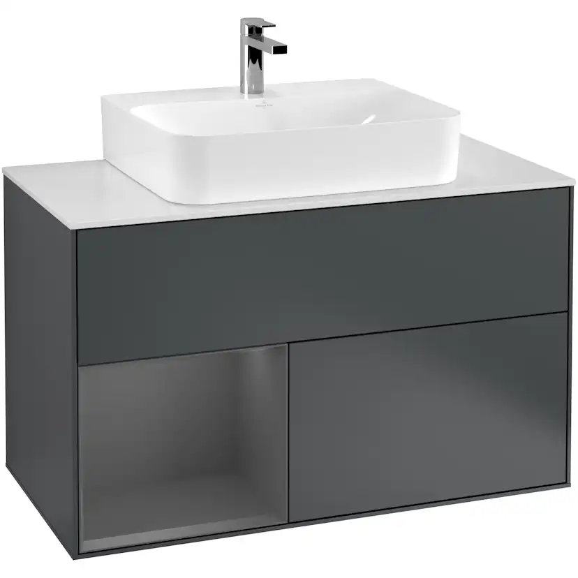 Tvättställsskåp Villeroy & Boch Finion med 2 Lådor Hylla och Bänkskiva för Centrerat Tvättställ