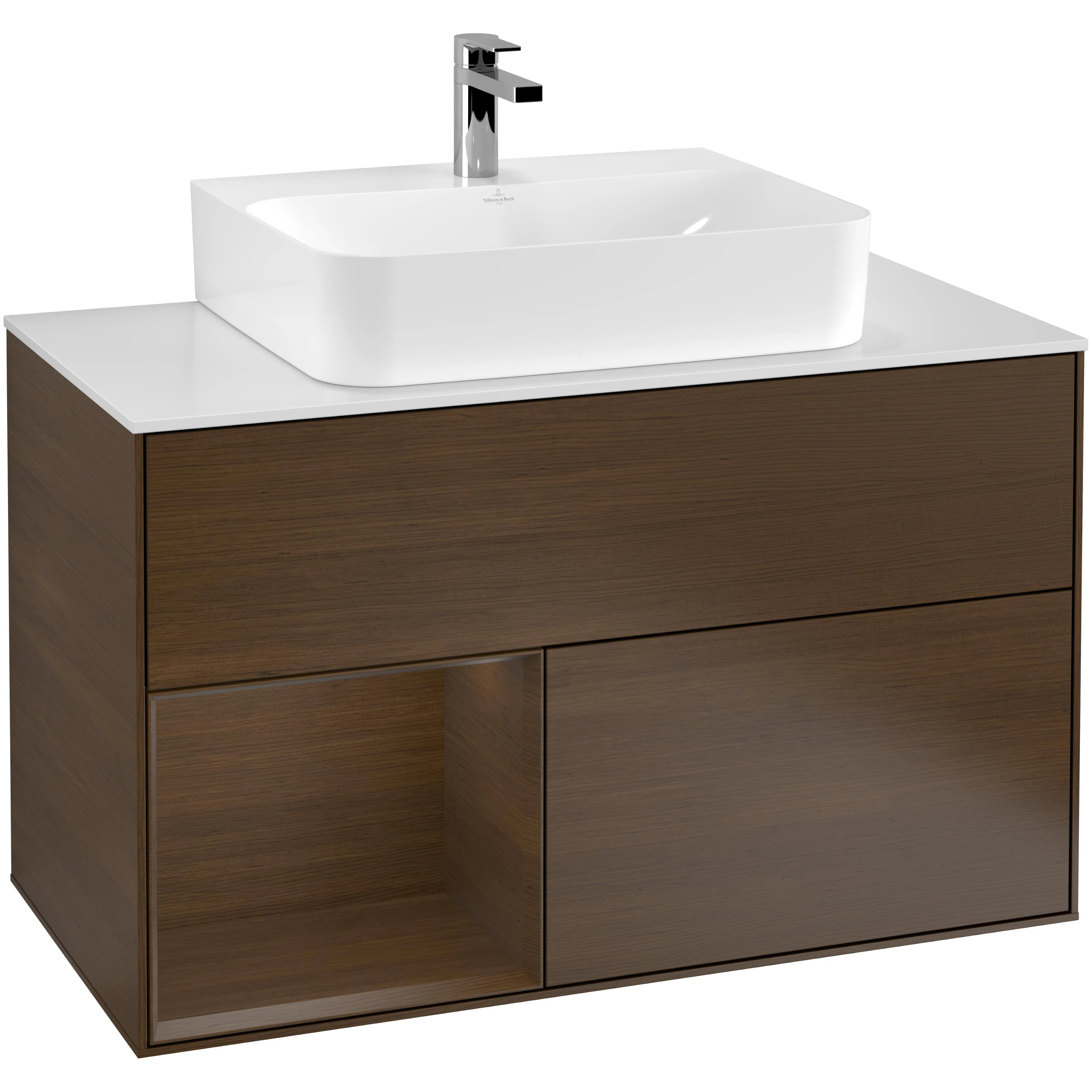 Tvättställsskåp Villeroy & Boch Finion med 2 Lådor Hylla och Bänkskiva för Centrerat Tvättställ