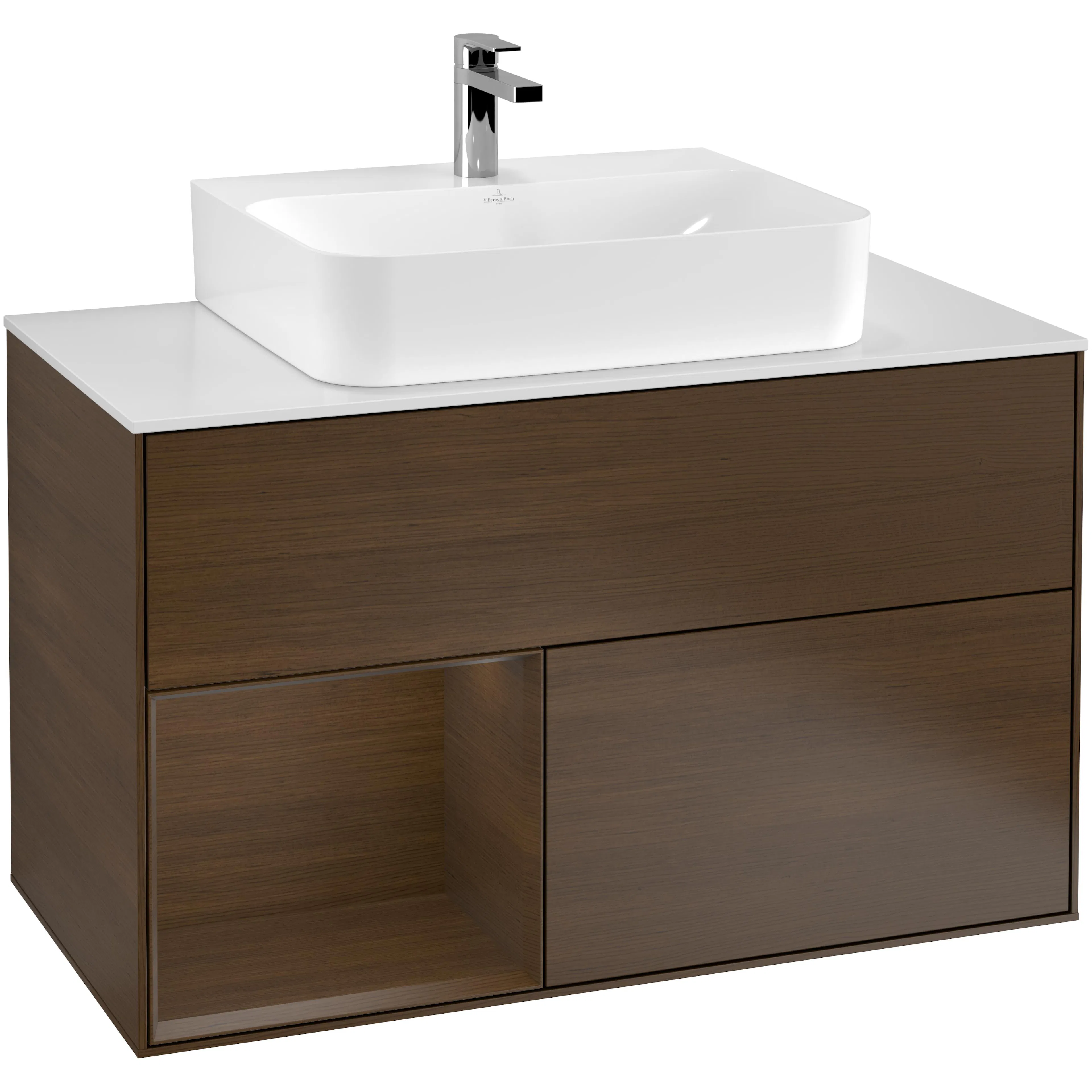 Tvättställsskåp Villeroy & Boch Finion med 2 Lådor Hylla och Bänkskiva för Centrerat Tvättställ