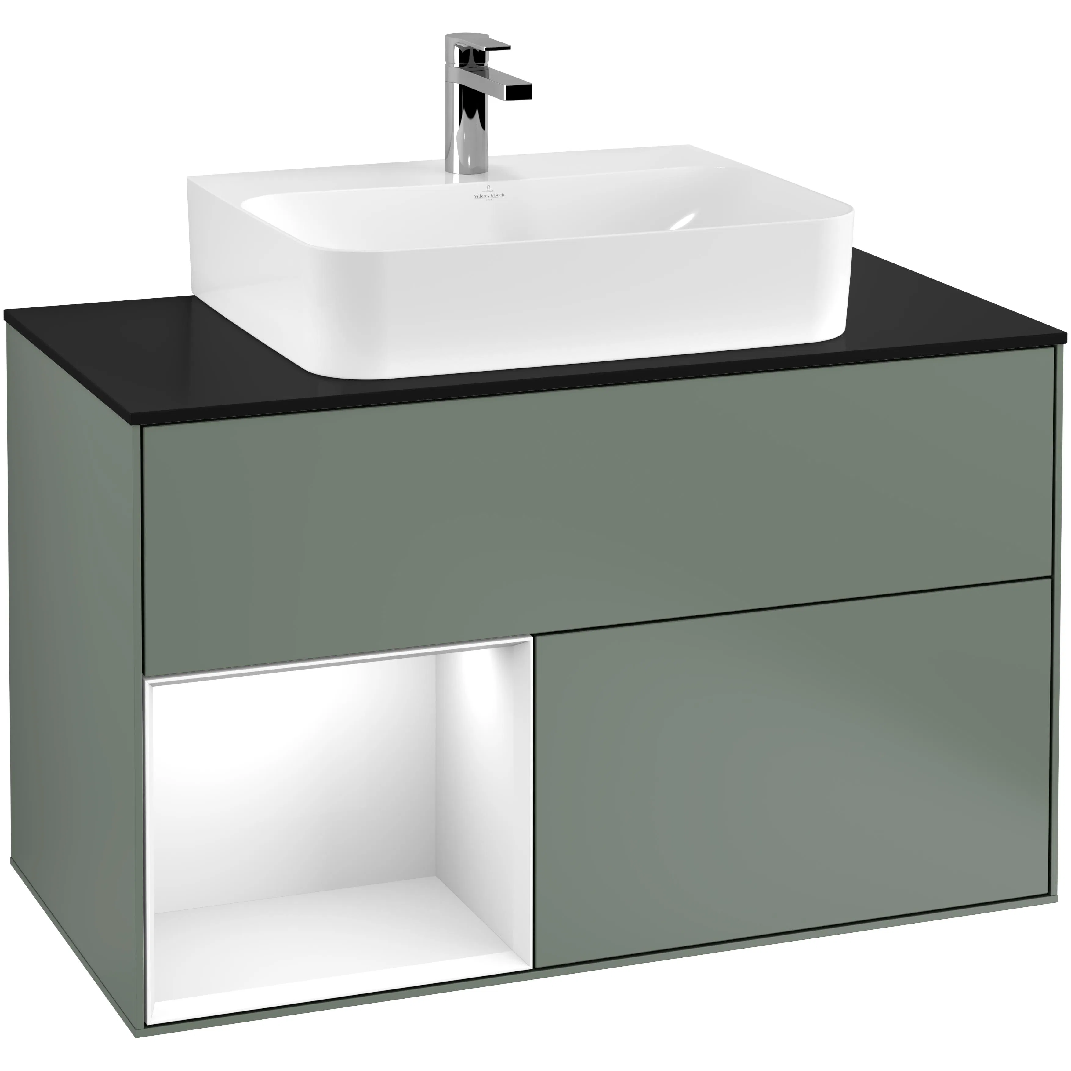 Tvättställsskåp Villeroy & Boch Finion med 2 Lådor Hylla och Bänkskiva för Centrerat Tvättställ