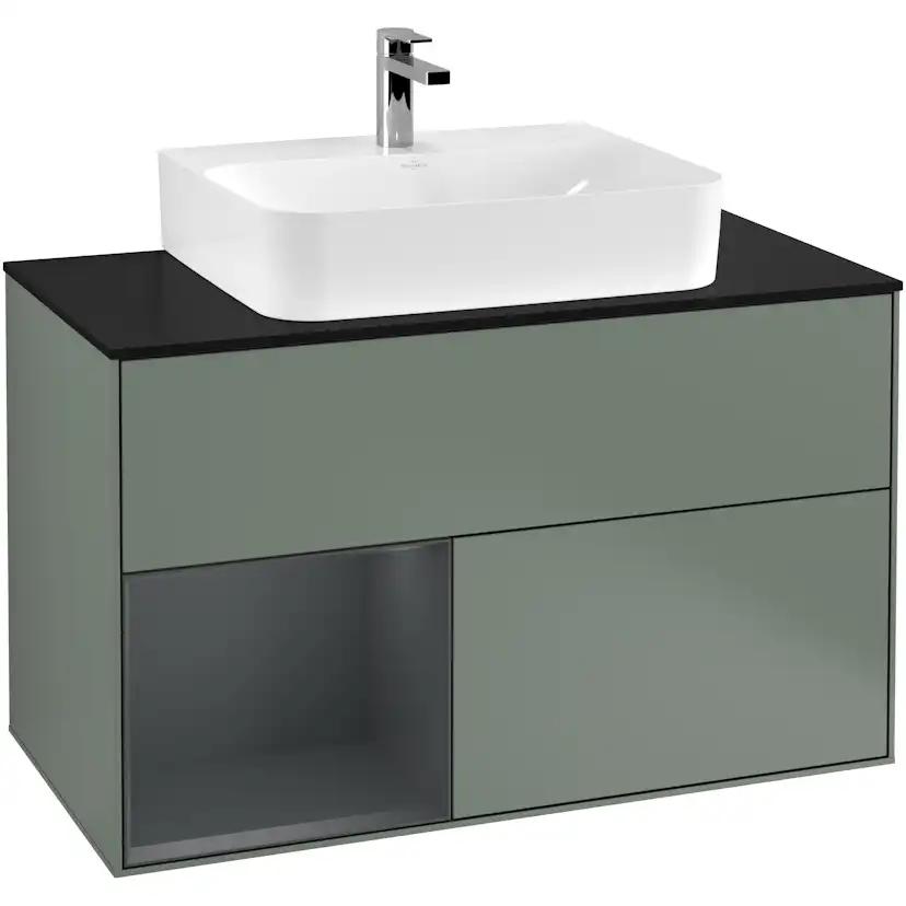 Tvättställsskåp Villeroy & Boch Finion med 2 Lådor Hylla och Bänkskiva för Centrerat Tvättställ