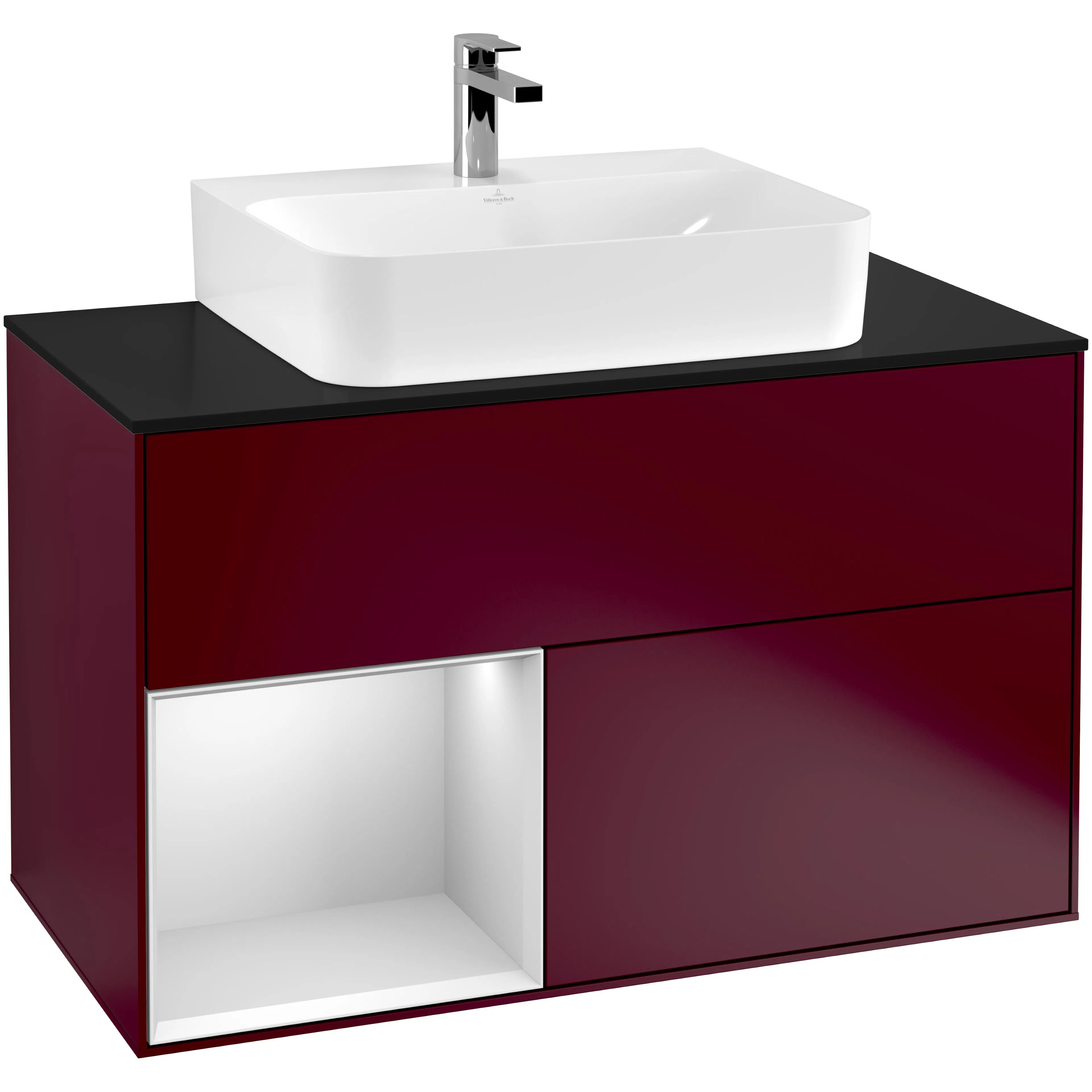 Tvättställsskåp Villeroy & Boch Finion med 2 Lådor Hylla och Bänkskiva för Centrerat Tvättställ