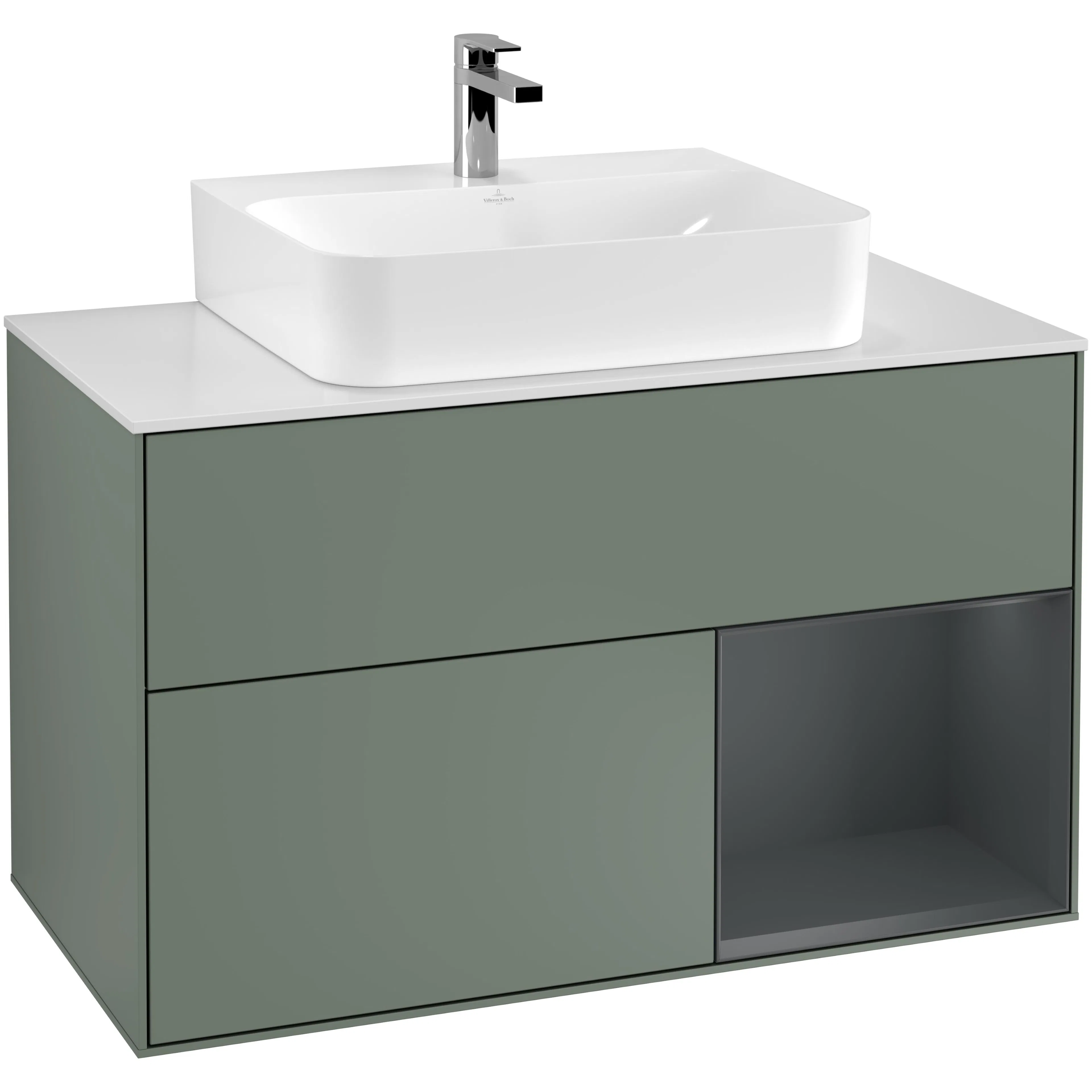 Tvättställsskåp Villeroy & Boch Finion med 2 Lådor Hylla och Bänkskiva för Centrerat Tvättställ