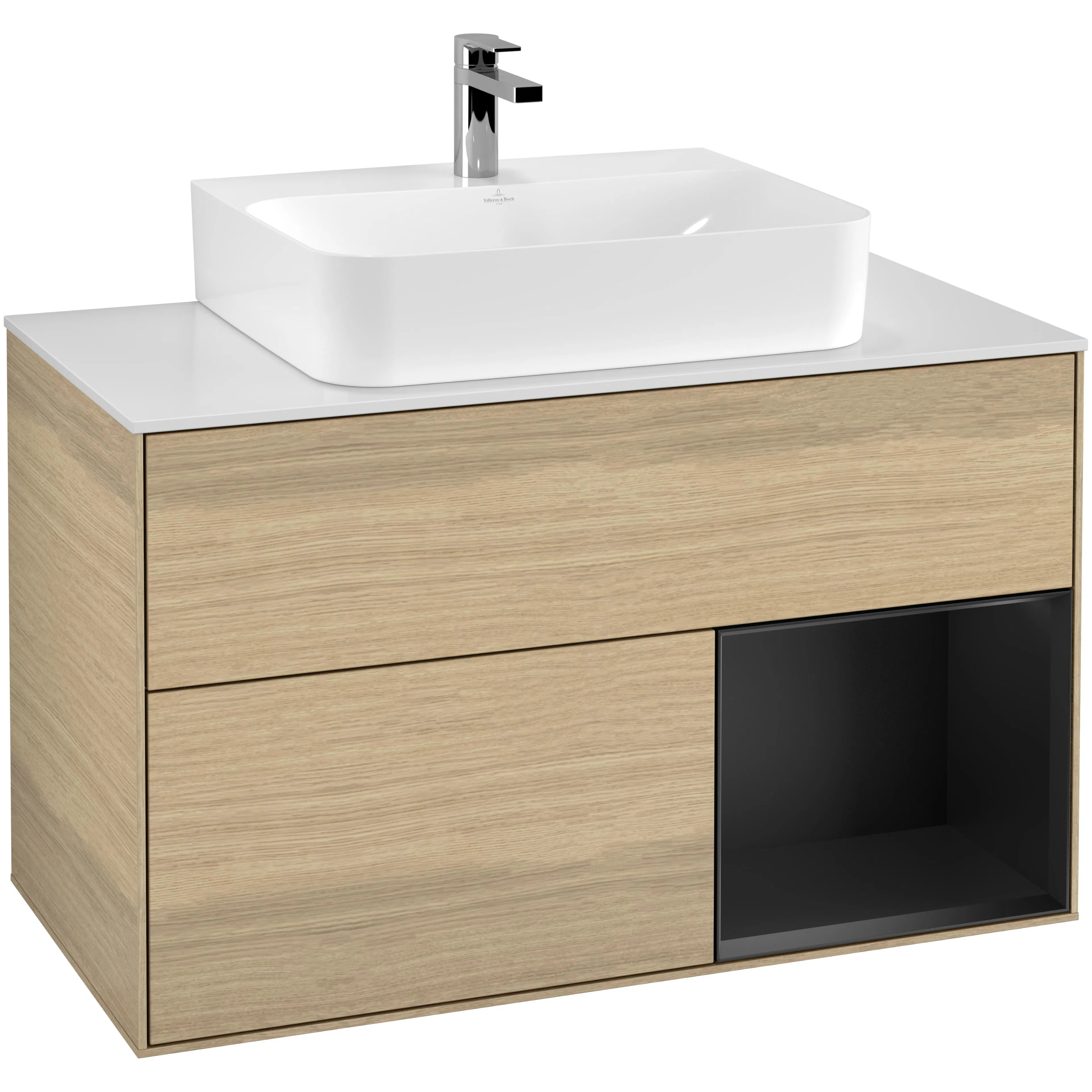 Tvättställsskåp Villeroy & Boch Finion med 2 Lådor Hylla och Bänkskiva för Centrerat Tvättställ