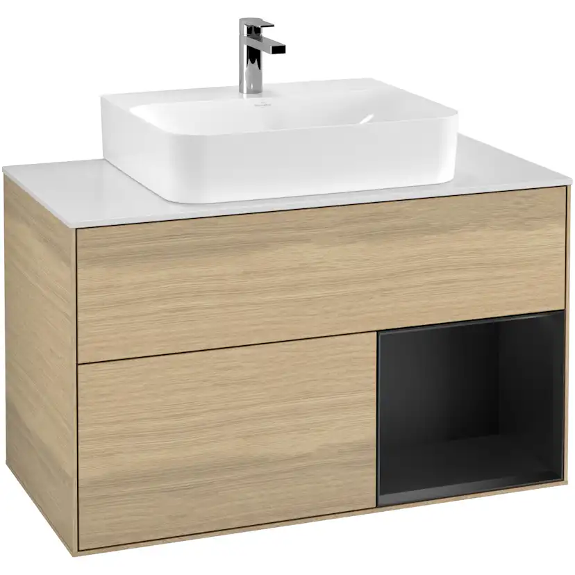 Tvättställsskåp Villeroy & Boch Finion med 2 Lådor Hylla och Bänkskiva för Centrerat Tvättställ