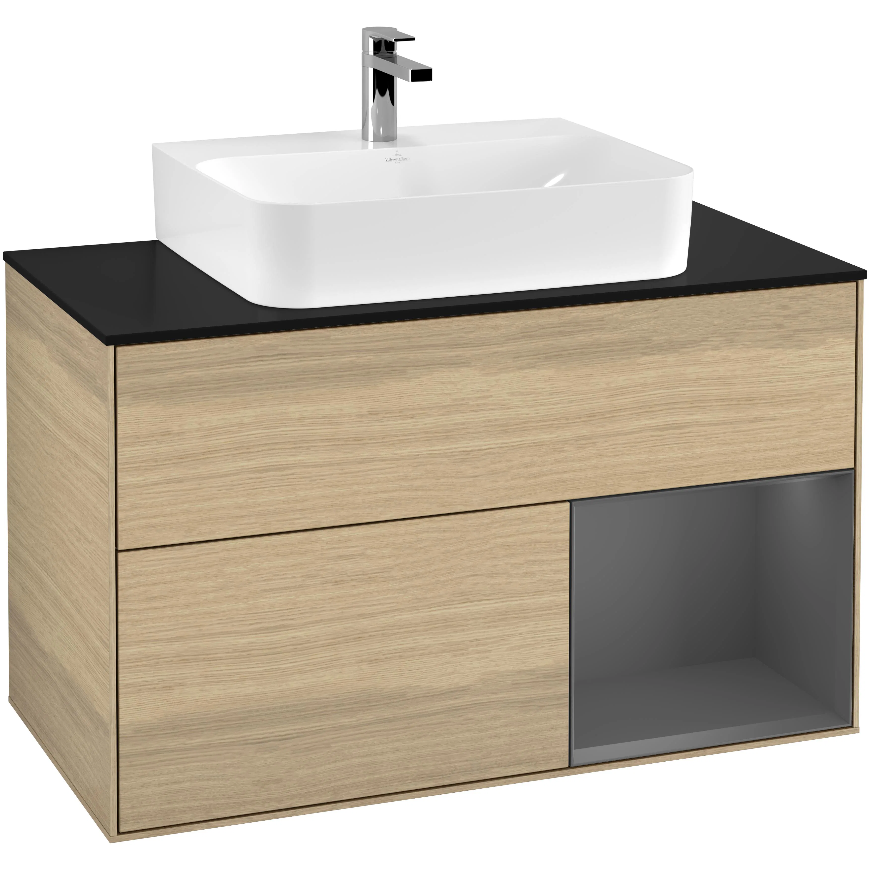 Tvättställsskåp Villeroy & Boch Finion med 2 Lådor Hylla och Bänkskiva för Centrerat Tvättställ