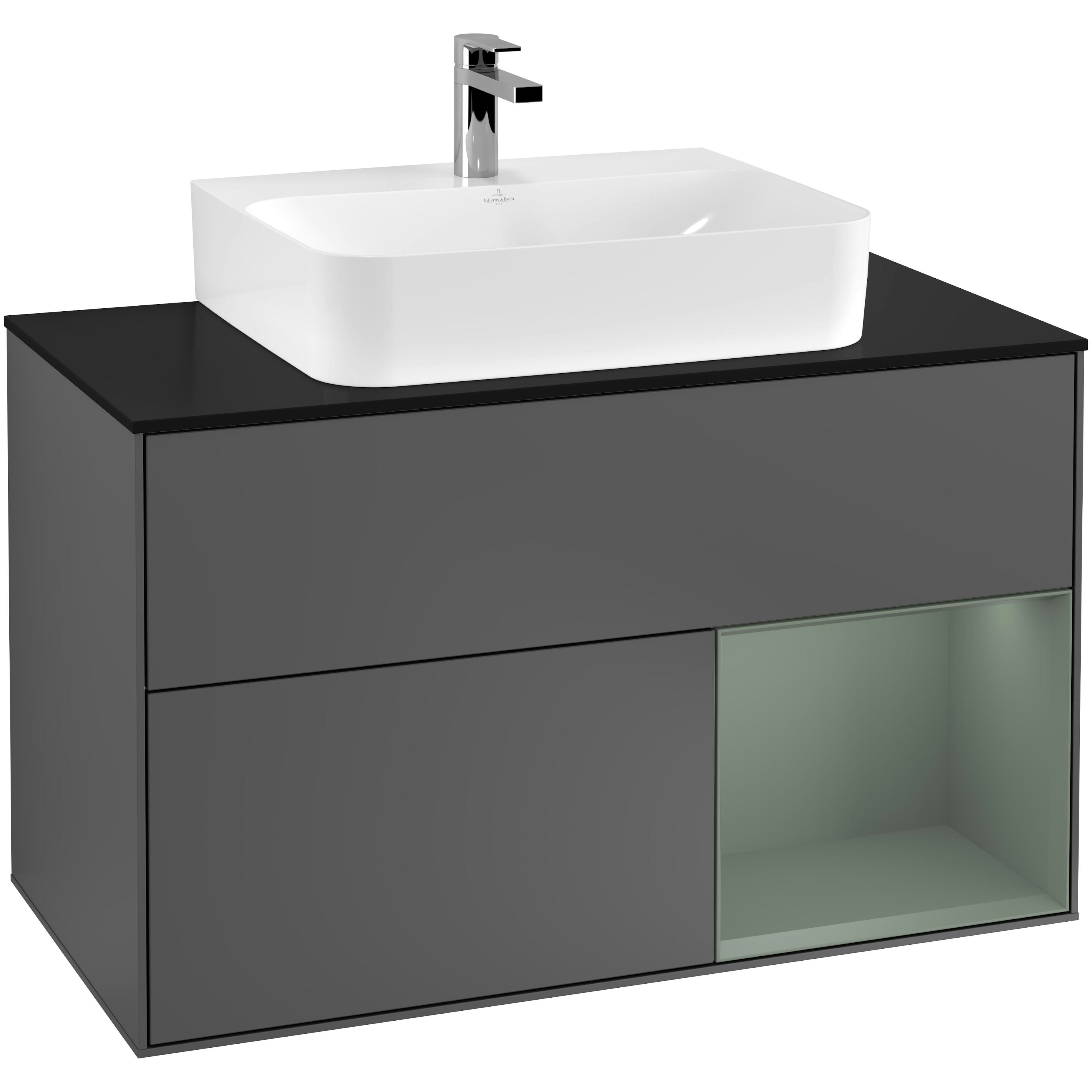 Tvättställsskåp Villeroy & Boch Finion med 2 Lådor Hylla och Bänkskiva för Centrerat Tvättställ