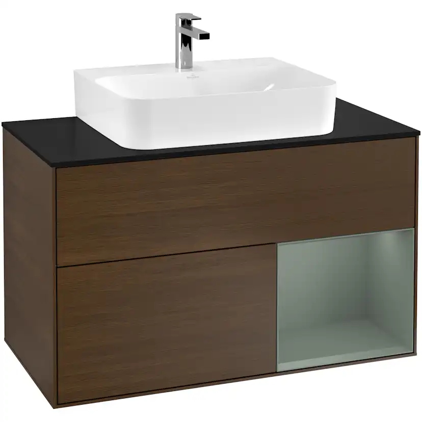 Tvättställsskåp Villeroy & Boch Finion med 2 Lådor Hylla och Bänkskiva för Centrerat Tvättställ