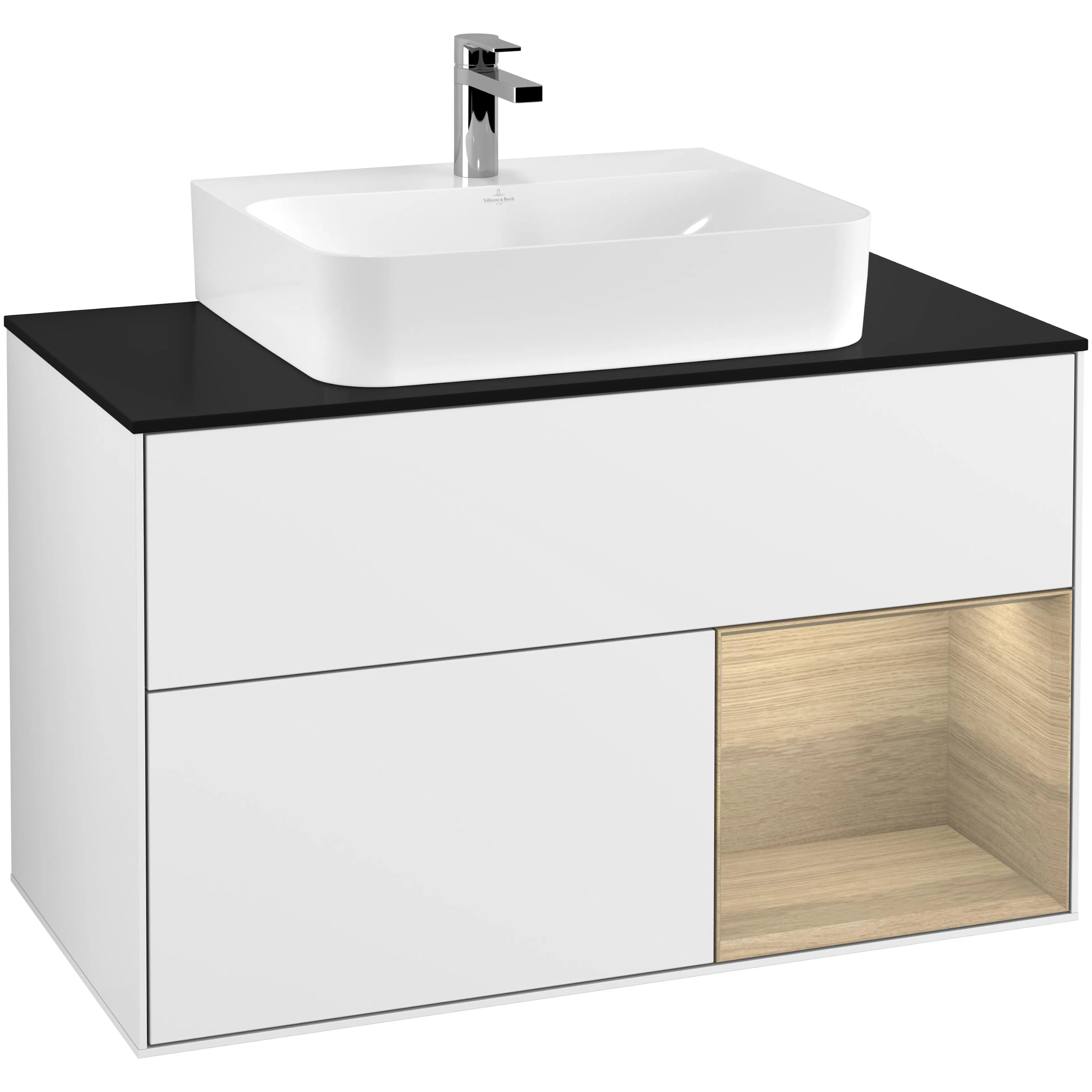 Tvättställsskåp Villeroy & Boch Finion med 2 Lådor Hylla och Bänkskiva för Centrerat Tvättställ