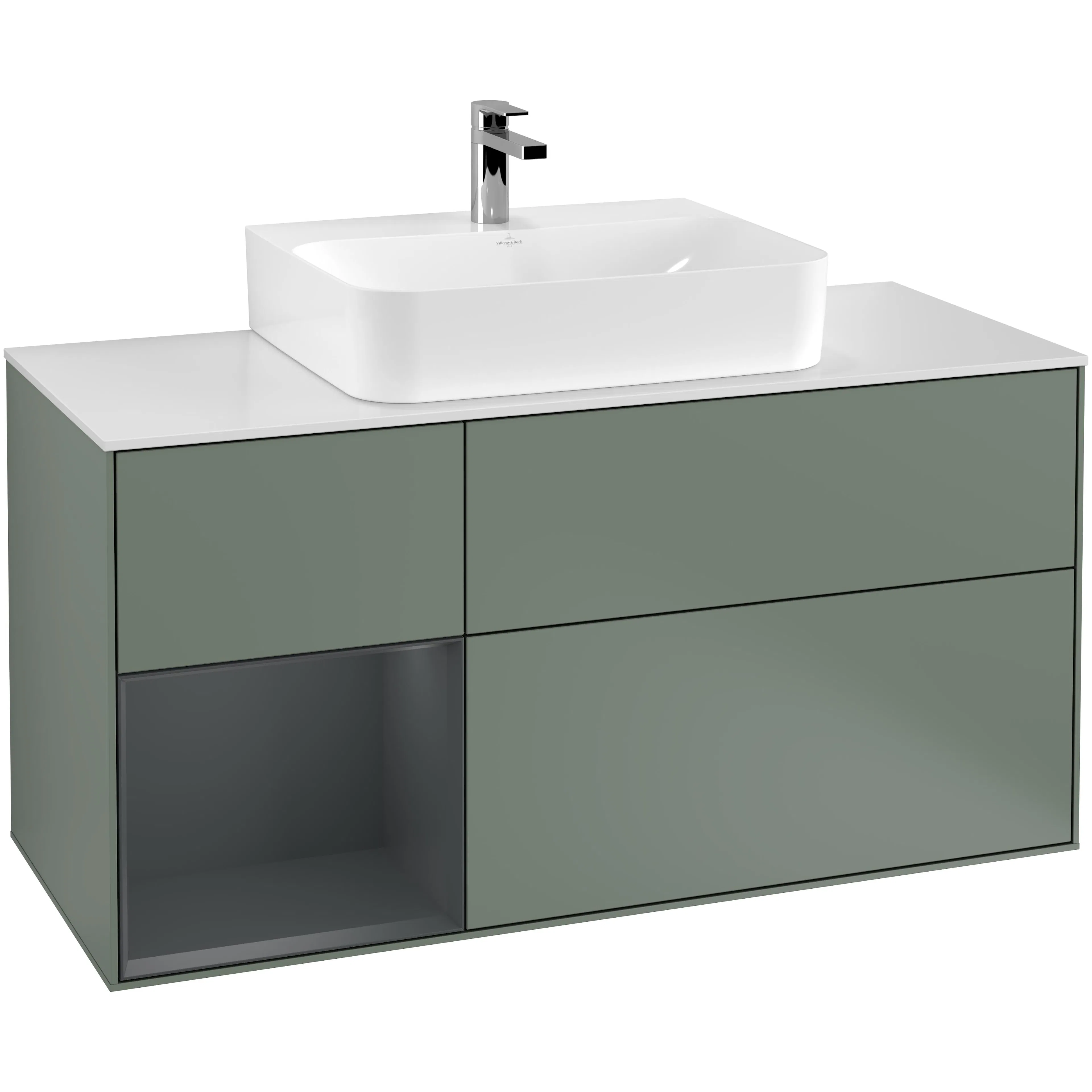 Tvättställsskåp Villeroy & Boch Finion med 3 Lådor Hylla och Bänkskiva för Centrerat Tvättställ