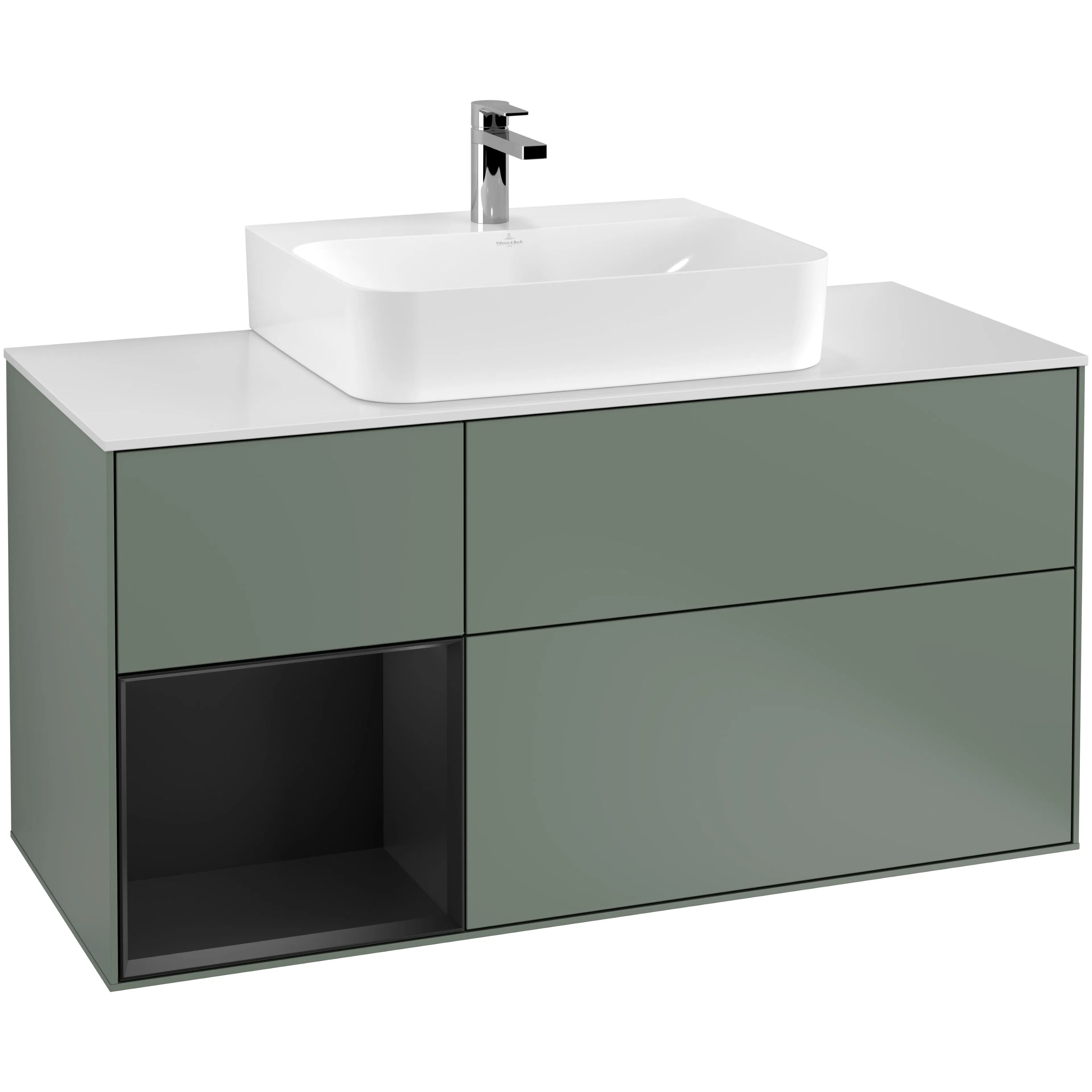 Tvättställsskåp Villeroy & Boch Finion med 3 Lådor Hylla och Bänkskiva för Centrerat Tvättställ