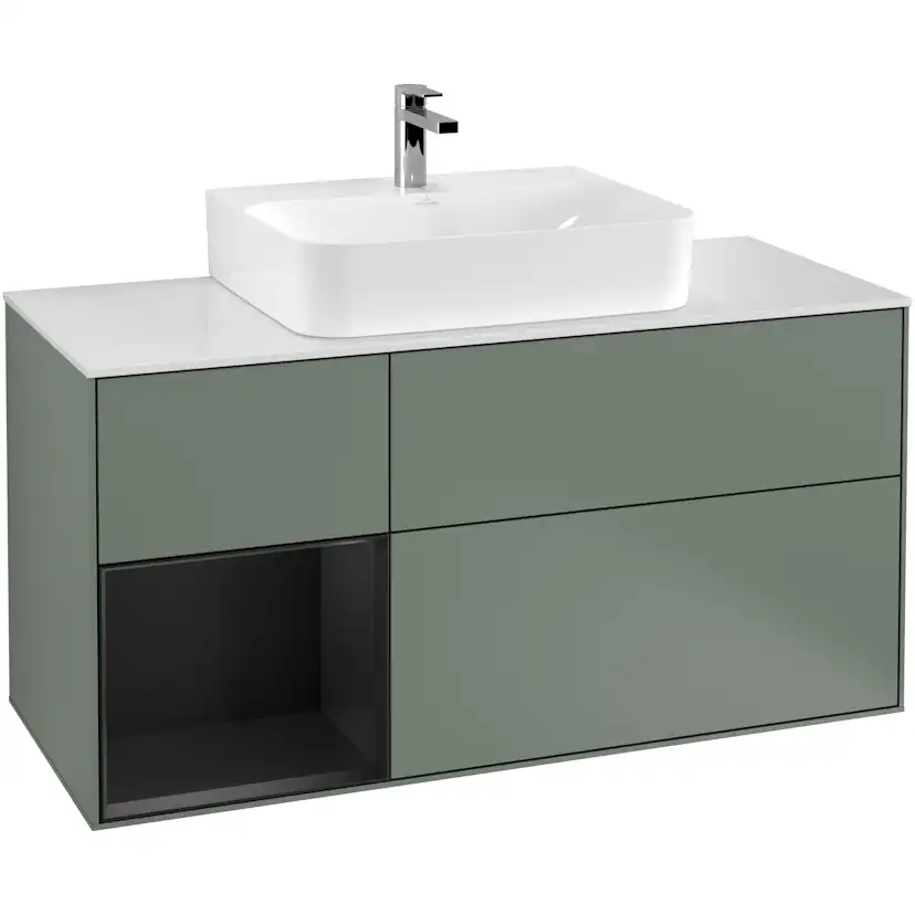 Tvättställsskåp Villeroy & Boch Finion med 3 Lådor Hylla och Bänkskiva för Centrerat Tvättställ