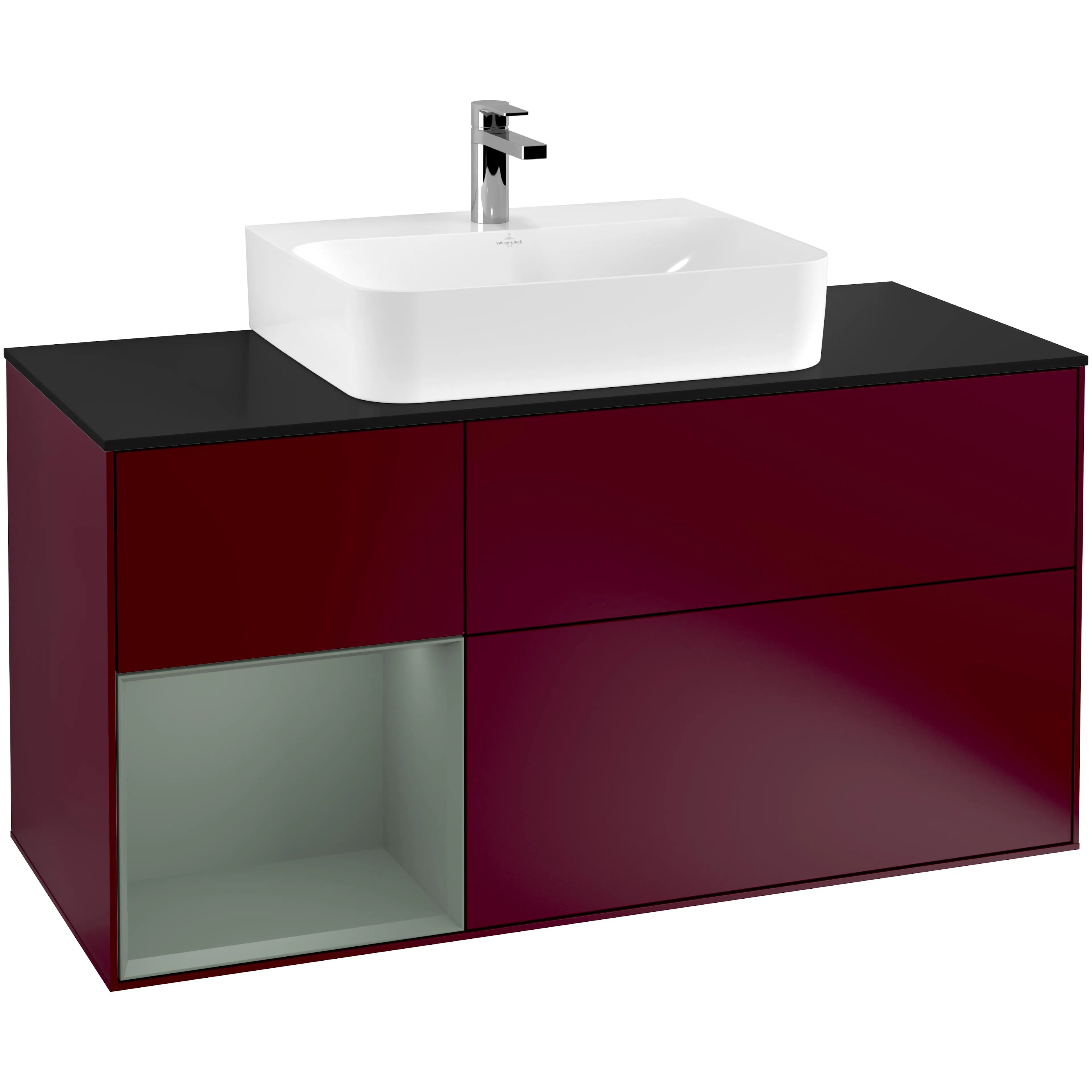 Tvättställsskåp Villeroy & Boch Finion med 3 Lådor Hylla och Bänkskiva för Centrerat Tvättställ