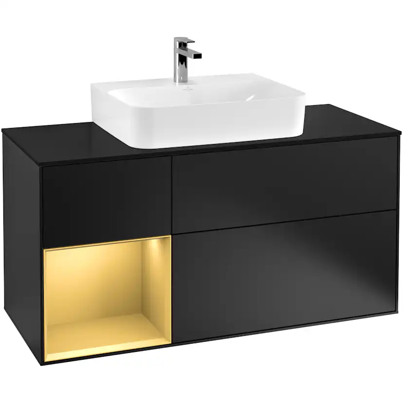 Tvättställsskåp Villeroy & Boch Finion med 3 Lådor Hylla och Bänkskiva för Centrerat Tvättställ