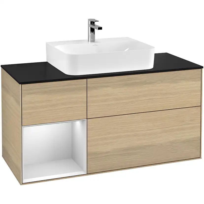 Tvättställsskåp Villeroy & Boch Finion med 3 Lådor Hylla och Bänkskiva för Centrerat Tvättställ