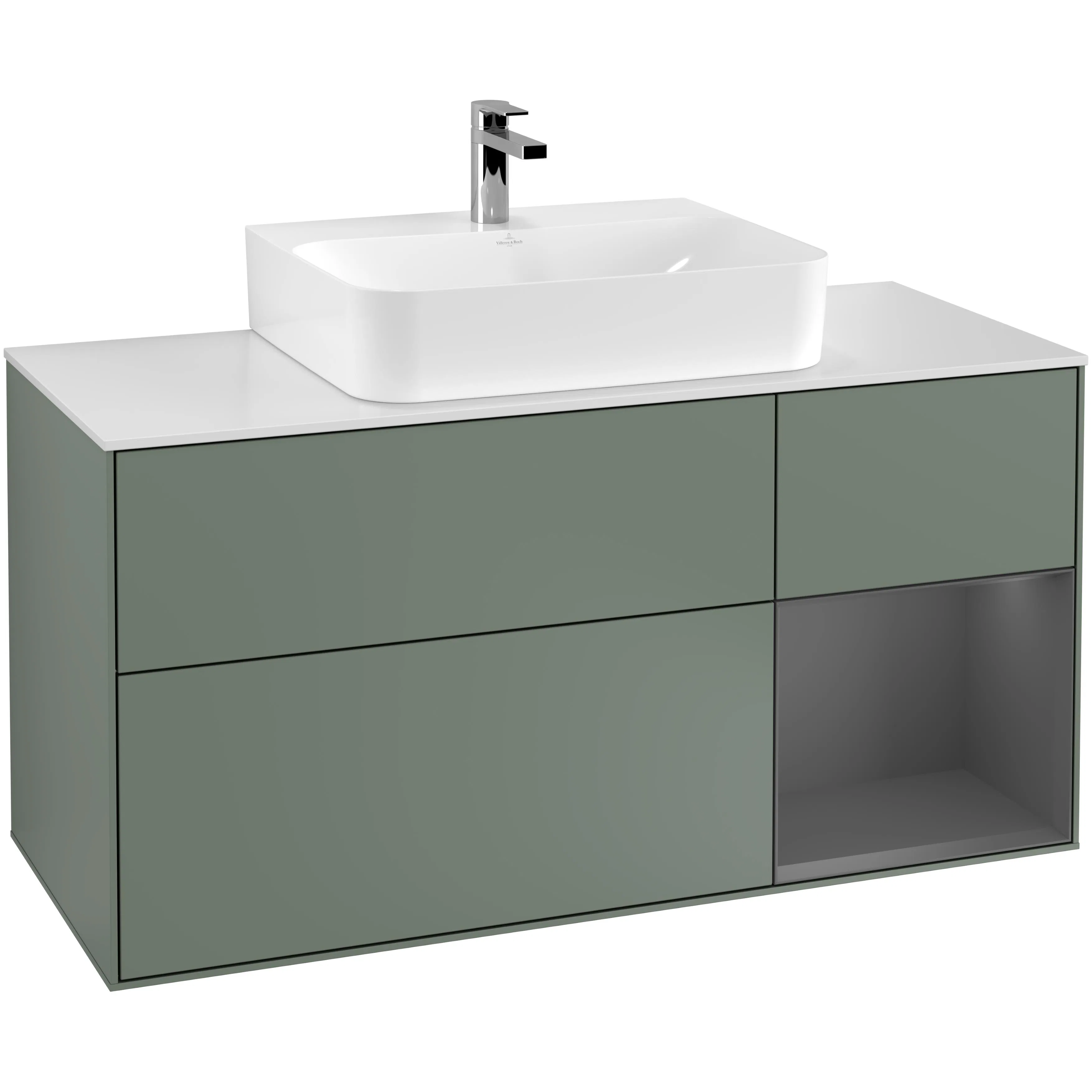 Tvättställsskåp Villeroy & Boch Finion med 3 Lådor Hylla och Bänkskiva för Centrerat Tvättställ