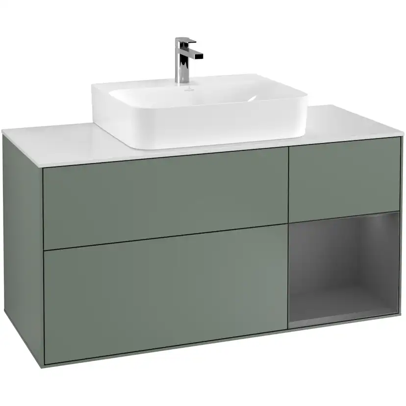 Tvättställsskåp Villeroy & Boch Finion med 3 Lådor Hylla och Bänkskiva för Centrerat Tvättställ