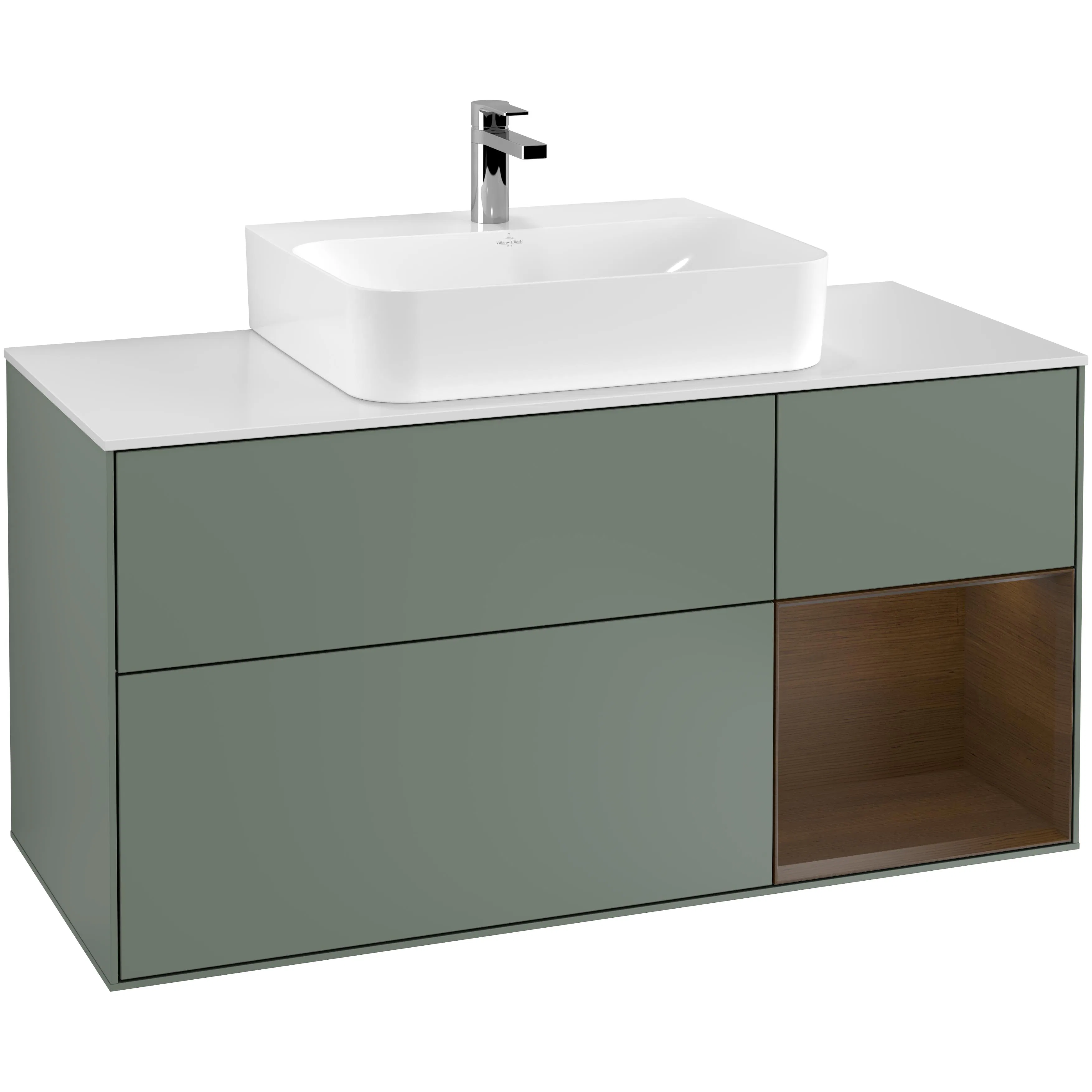 Tvättställsskåp Villeroy & Boch Finion med 3 Lådor Hylla och Bänkskiva för Centrerat Tvättställ