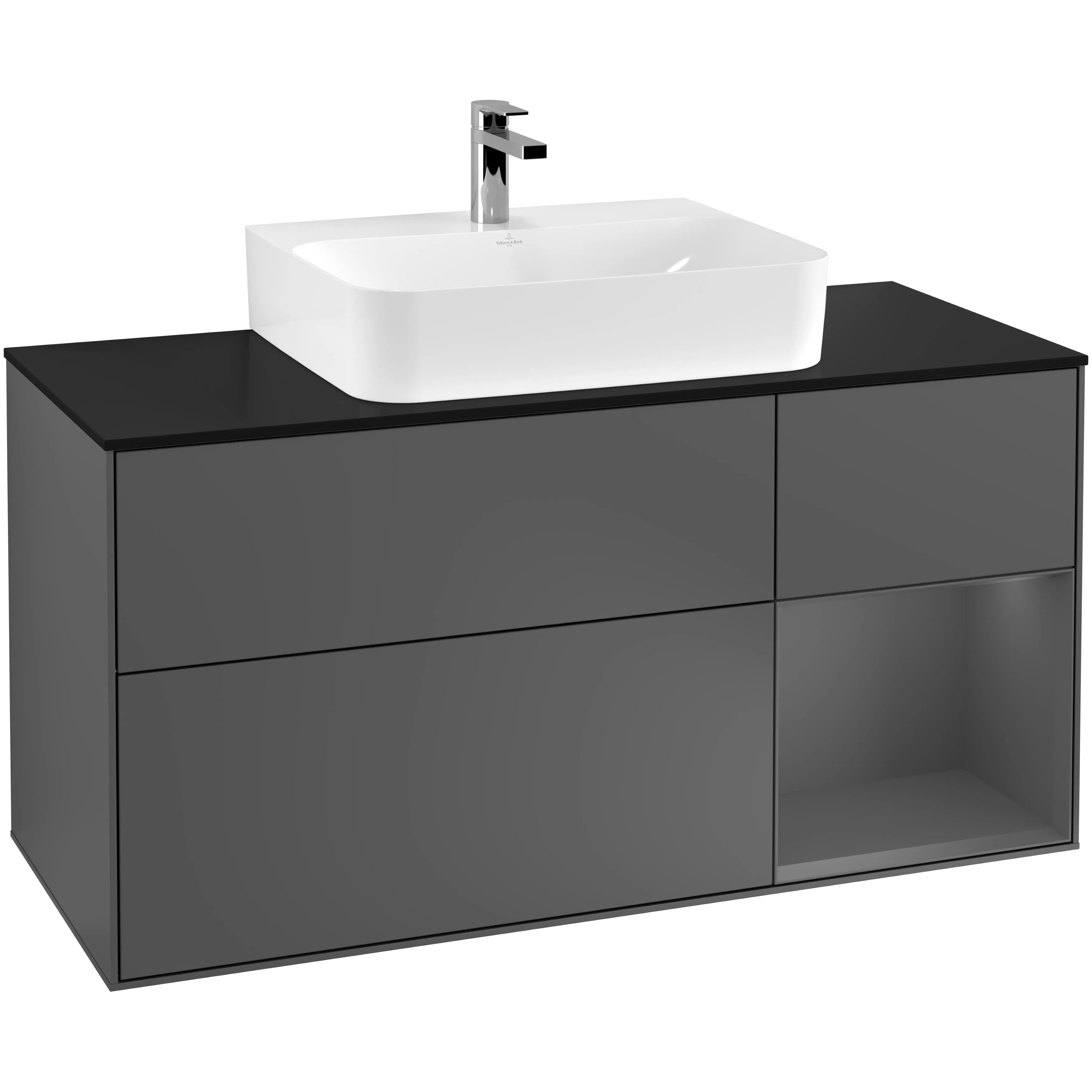 Tvättställsskåp Villeroy & Boch Finion med 3 Lådor Hylla och Bänkskiva för Centrerat Tvättställ